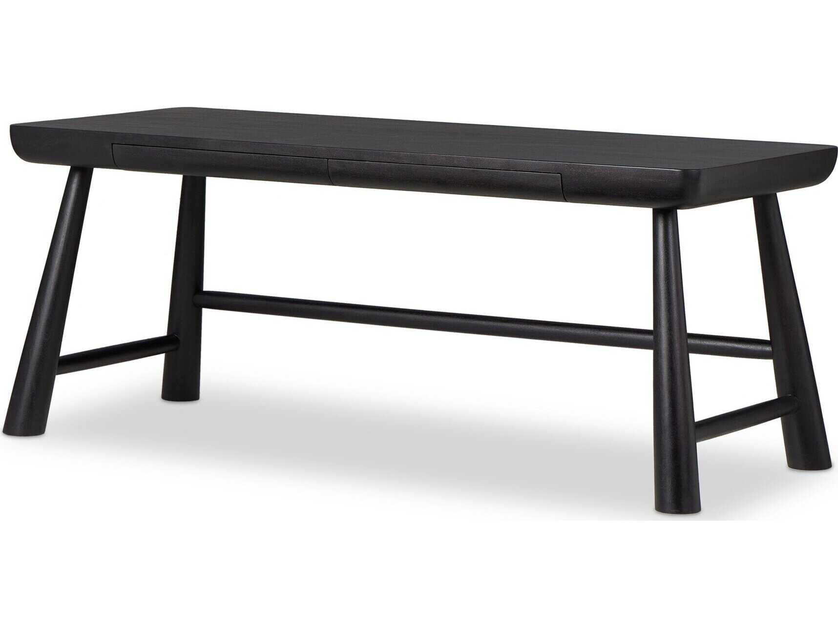 Four Hands Merritt Worn Black Acacia Wood Writing Desk