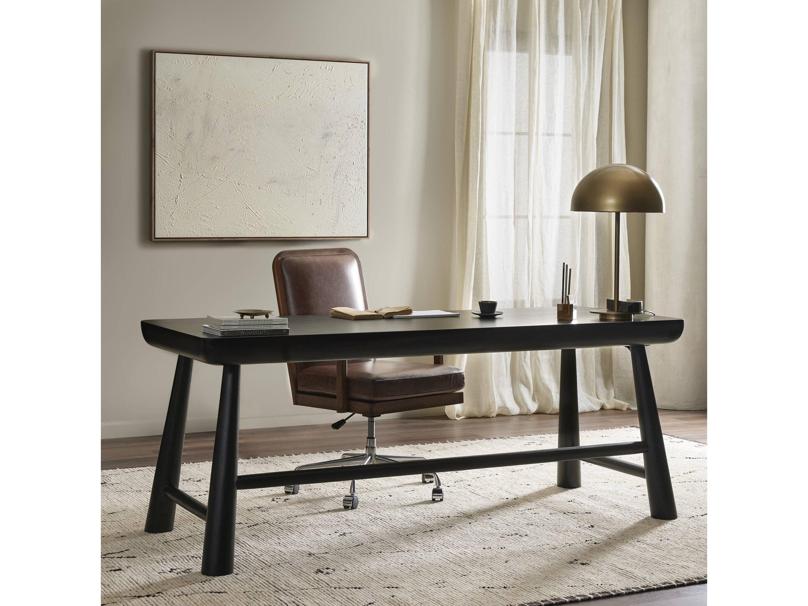 Four Hands Merritt Worn Black Acacia Wood Writing Desk