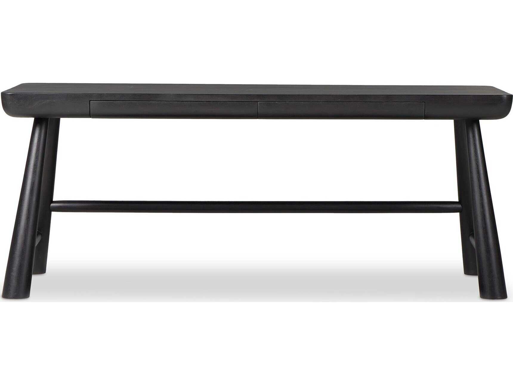 Four Hands Merritt Worn Black Acacia Wood Writing Desk