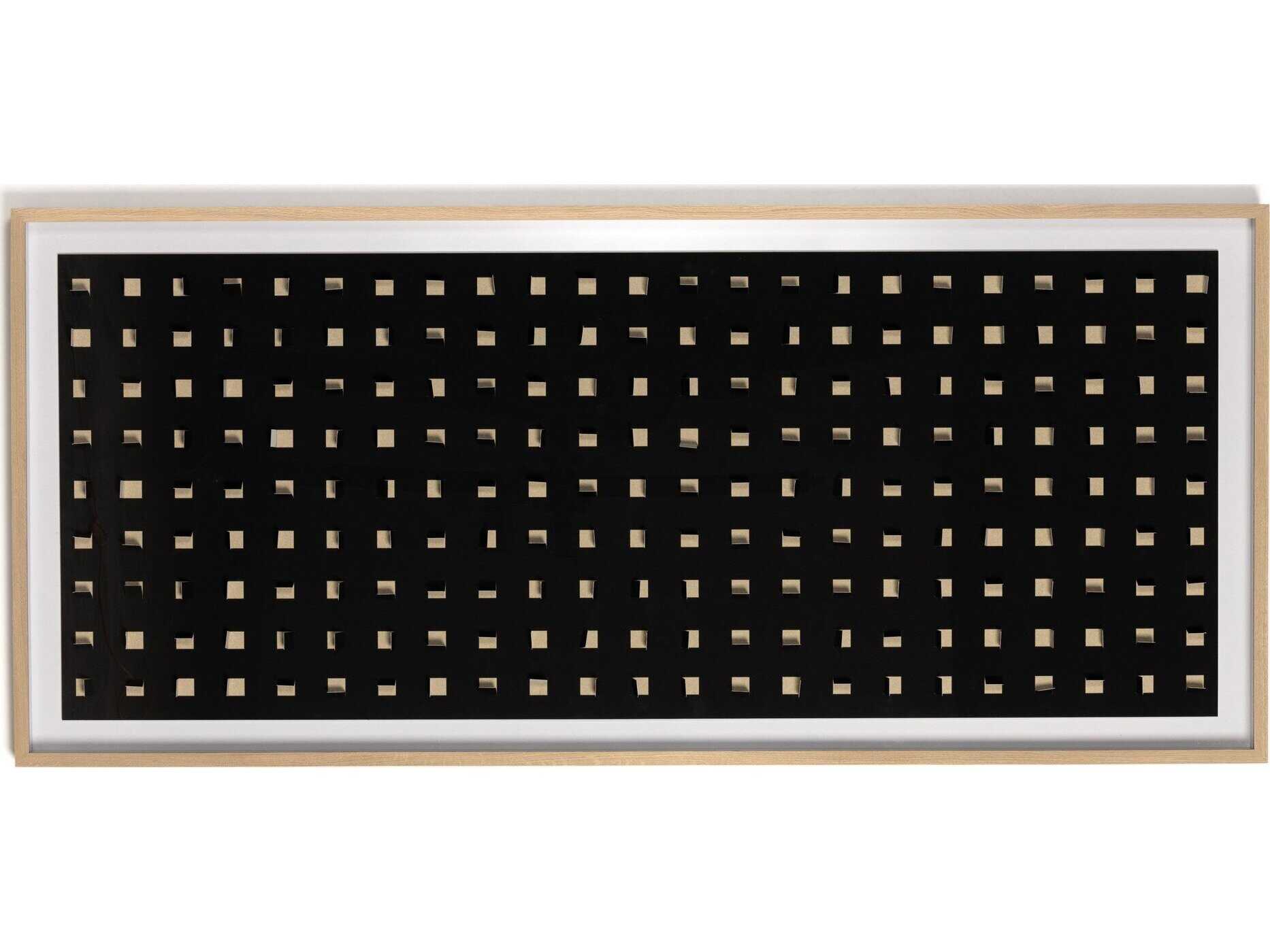 Four Hands Art Studio See Through Black Oak by FH Art Studio Vertical Grain White Oak Canvas Wall Art