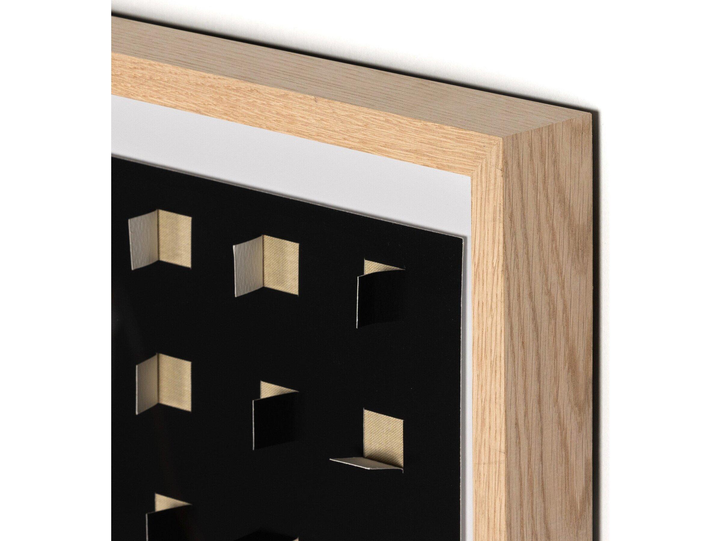 Four Hands Art Studio See Through Black Oak by FH Art Studio Vertical Grain White Oak Canvas Wall Art