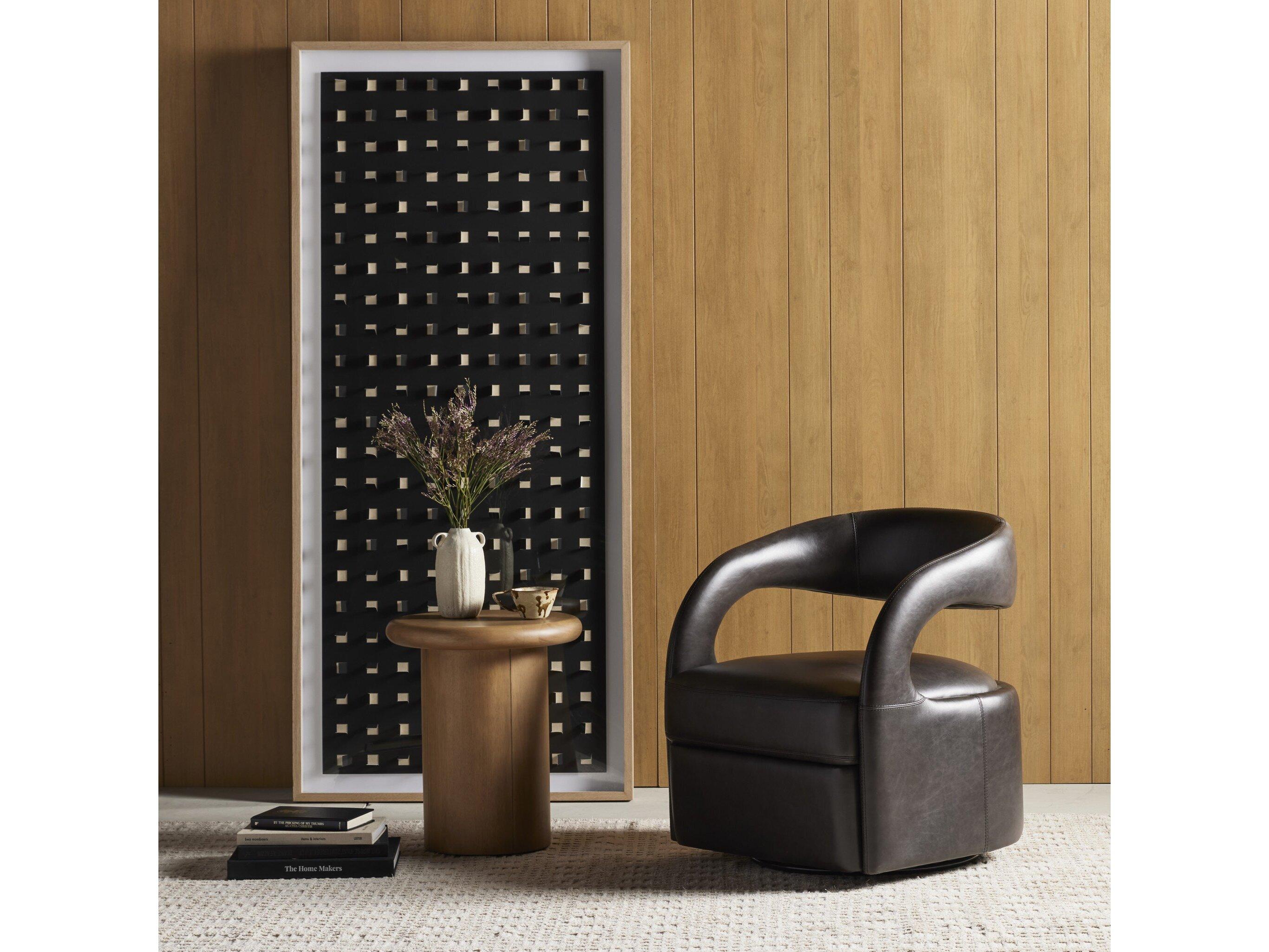 Four Hands Art Studio See Through Black Oak by FH Art Studio Vertical Grain White Oak Canvas Wall Art