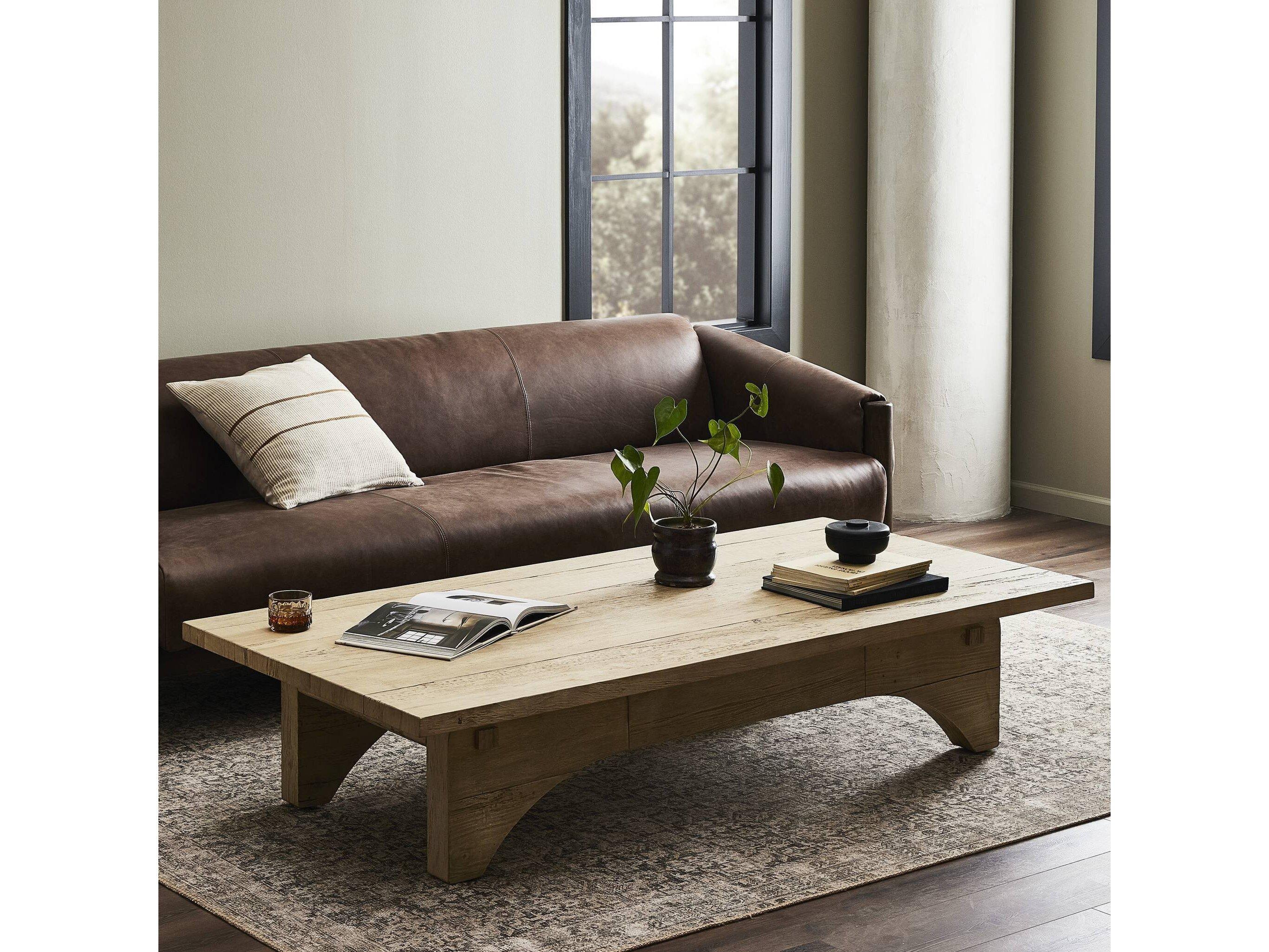 Four Hands Wesson Winchester Coffee Table - Bleached Alder