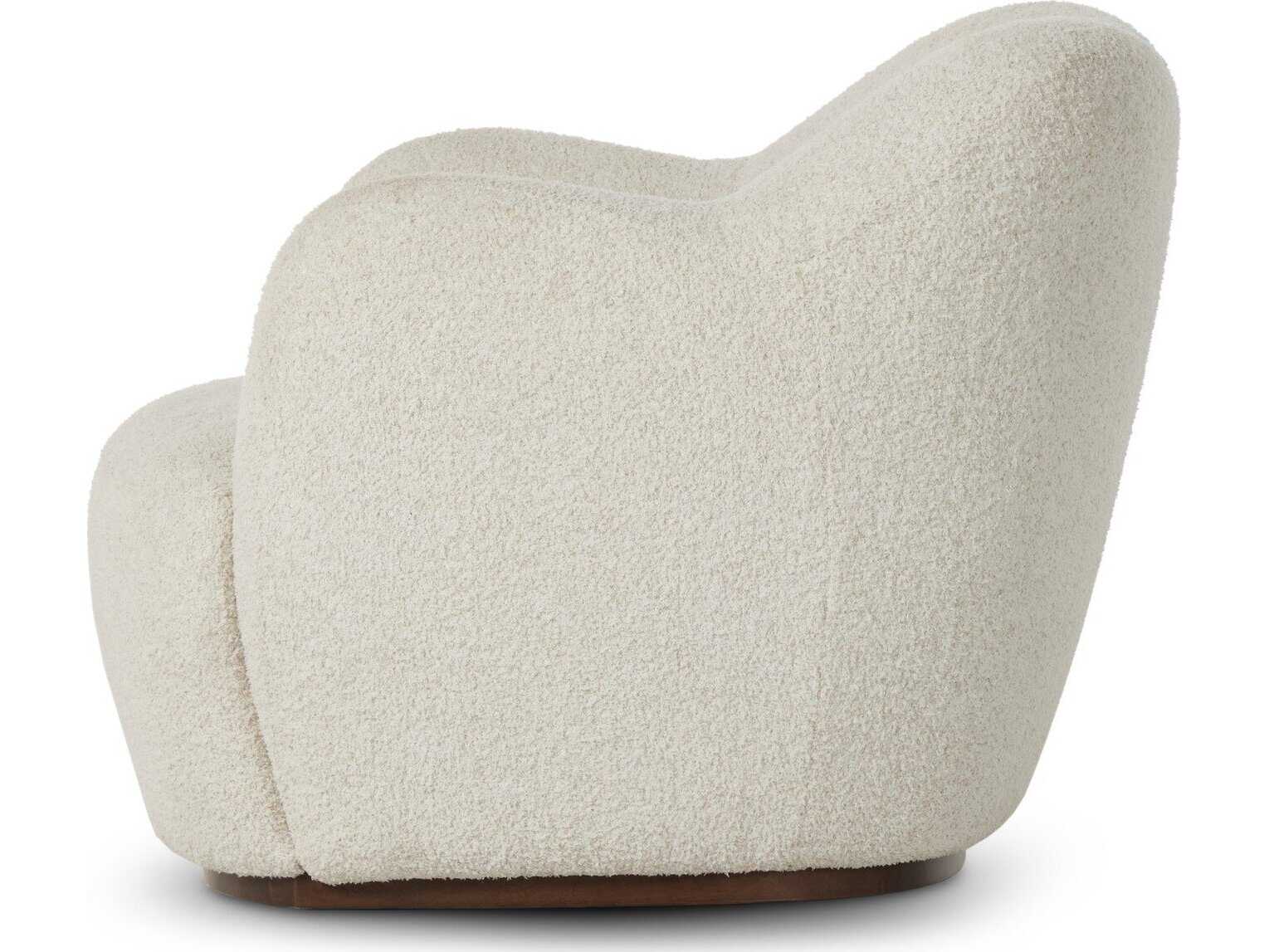 Four Hands Westgate Julius Swivel White Fabric Accent Chair