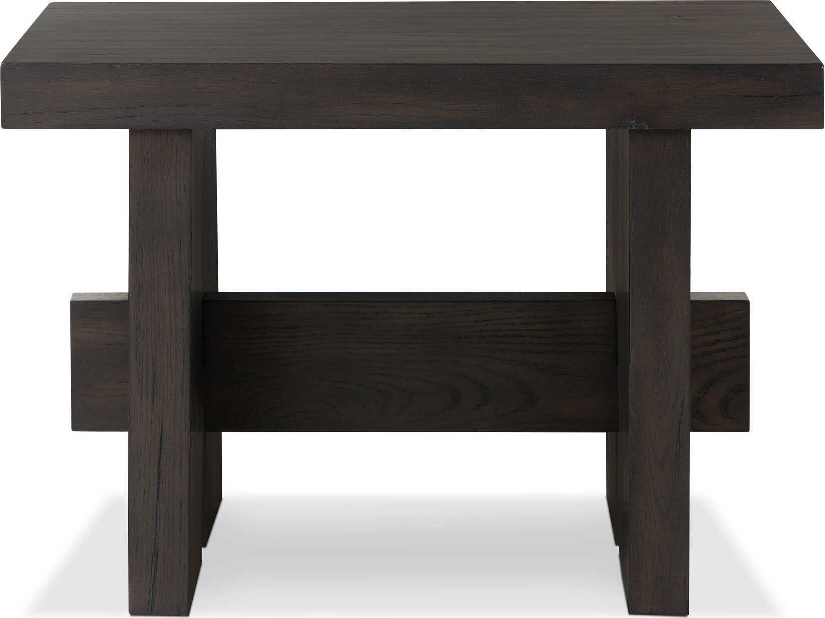 Four Hands Haiden Rectangular Wood Smoked Black Veneer End Table