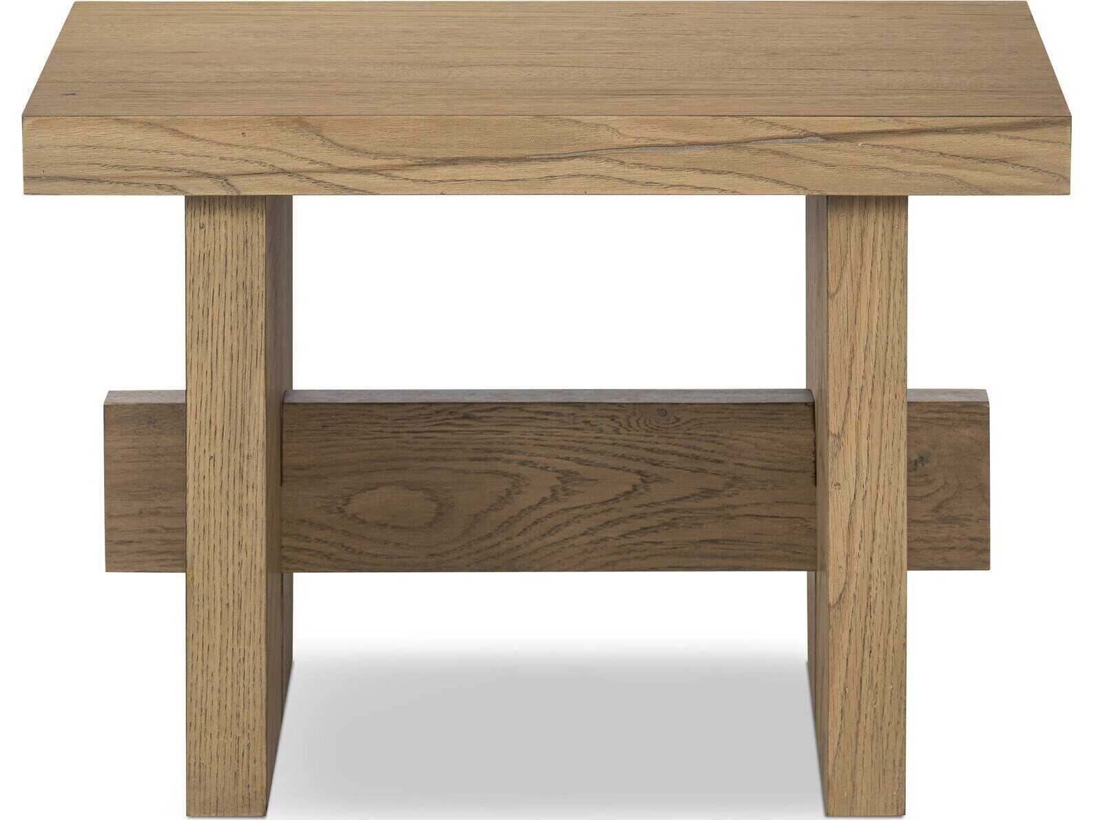 Four Hands Haiden Rectangular Wood Rubbed Light Oak Veneer End Table
