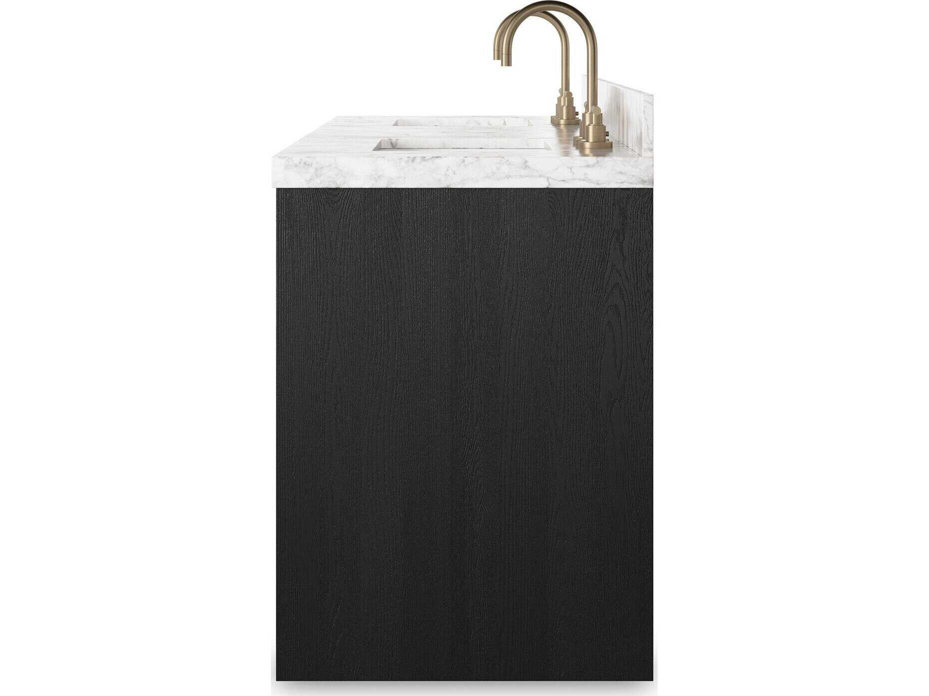 Four Hands Anthem Black Wasked Oak Veneer Double Vanity