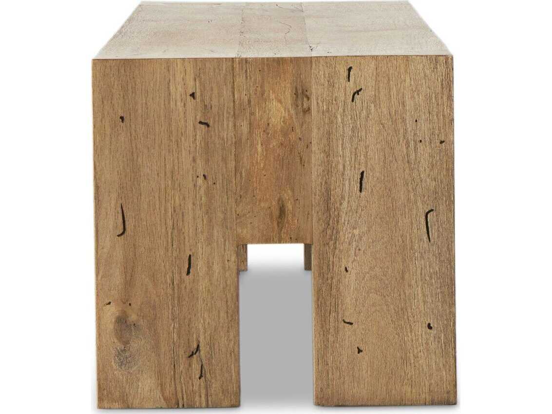 Four Hands Wesson Rustic Wormwood Oak Brown Accent Bench