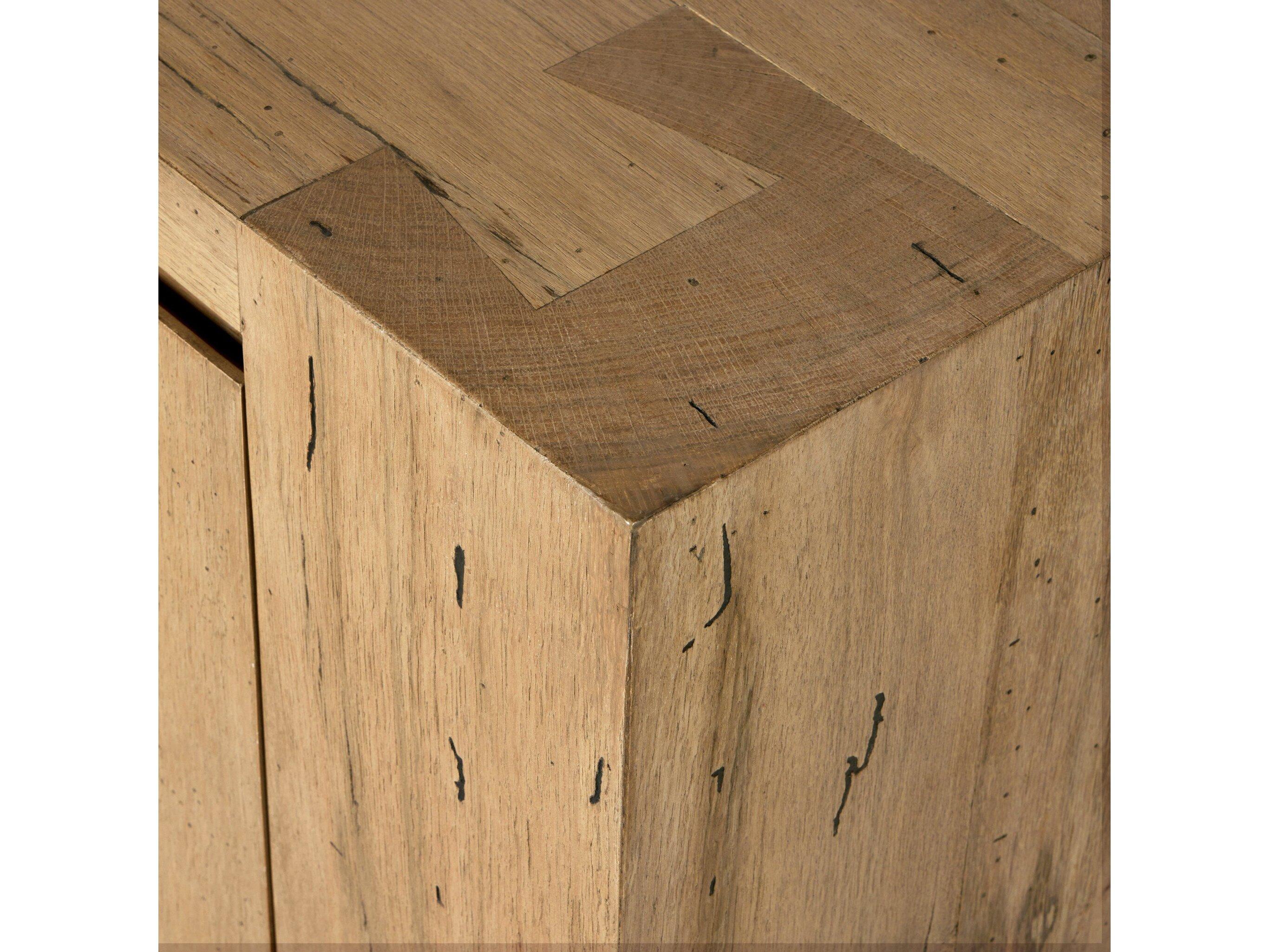 Four Hands Wesson Abaso 94" Hardwood Black Rustic Wormwood Oak Media Console