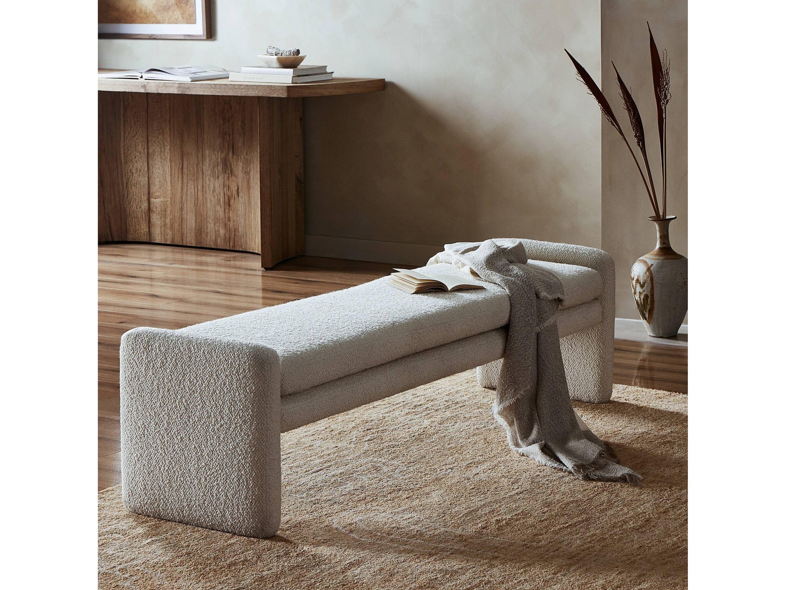 Four Hands Townsend Serena Durham Cream Upholstered Accent Bench