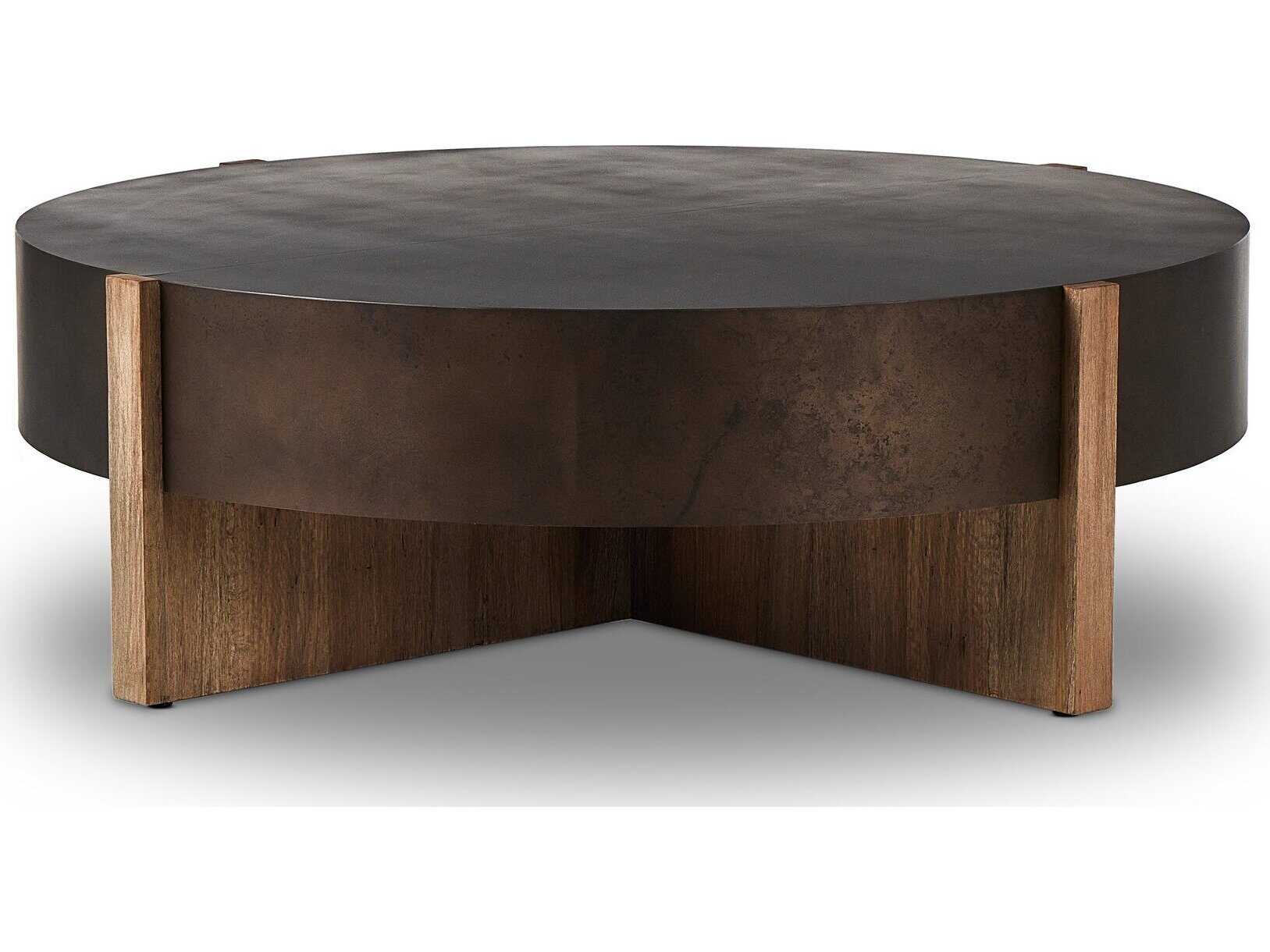 Four Hands Wesson Bingham Round Wood Coffee Table