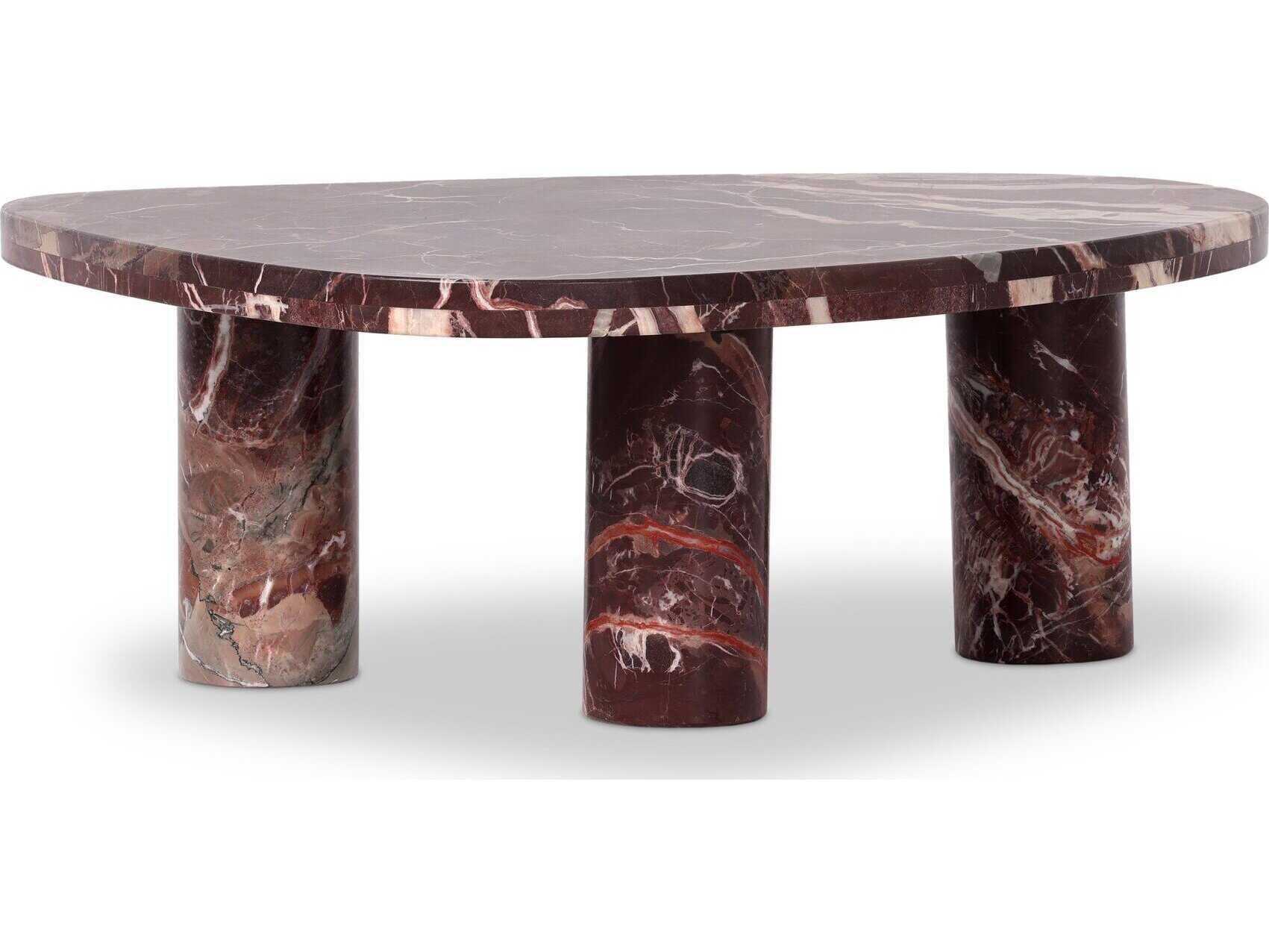 Four Hands Rockwell Zion Merlot Marble Coffee Table