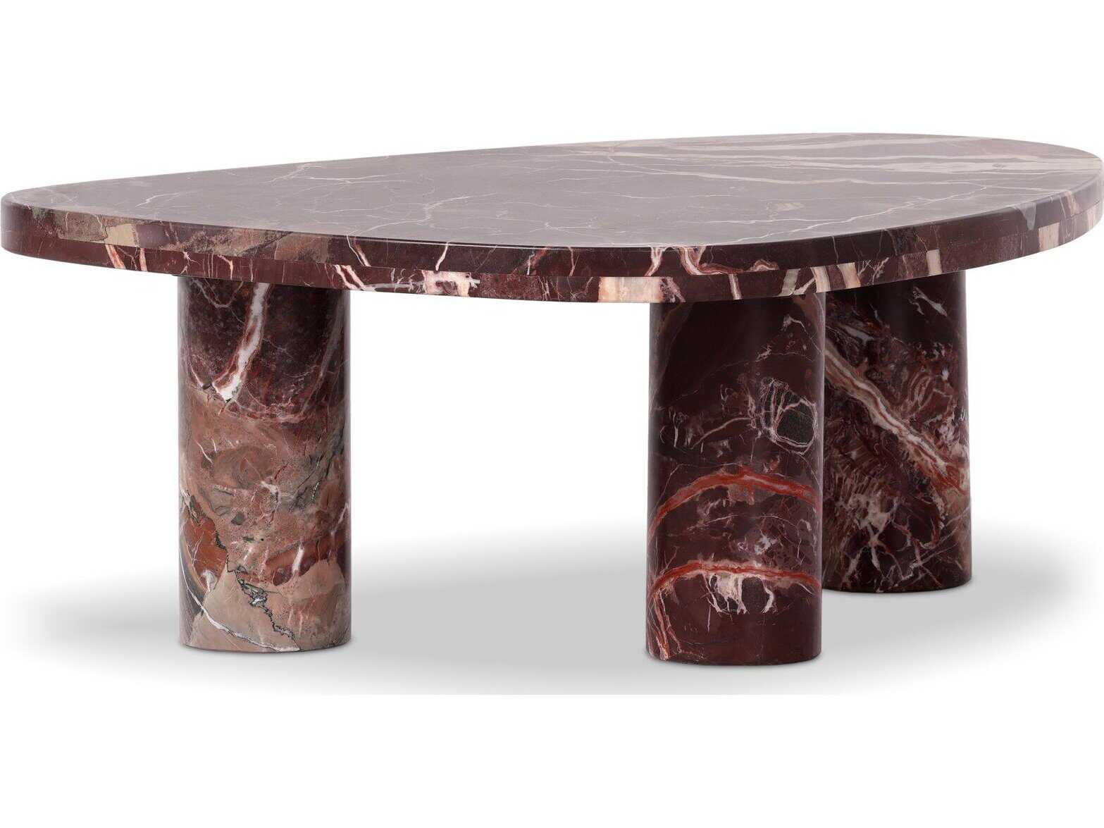 Four Hands Rockwell Zion Merlot Marble Coffee Table