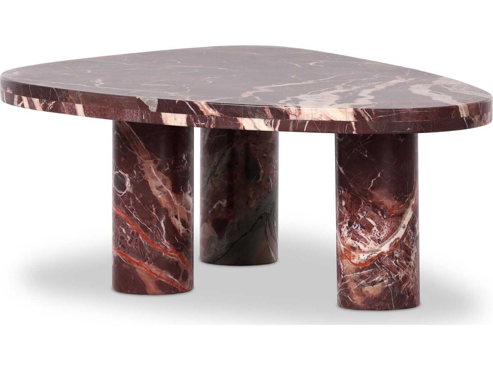 Four Hands Rockwell Zion Merlot Marble Coffee Table