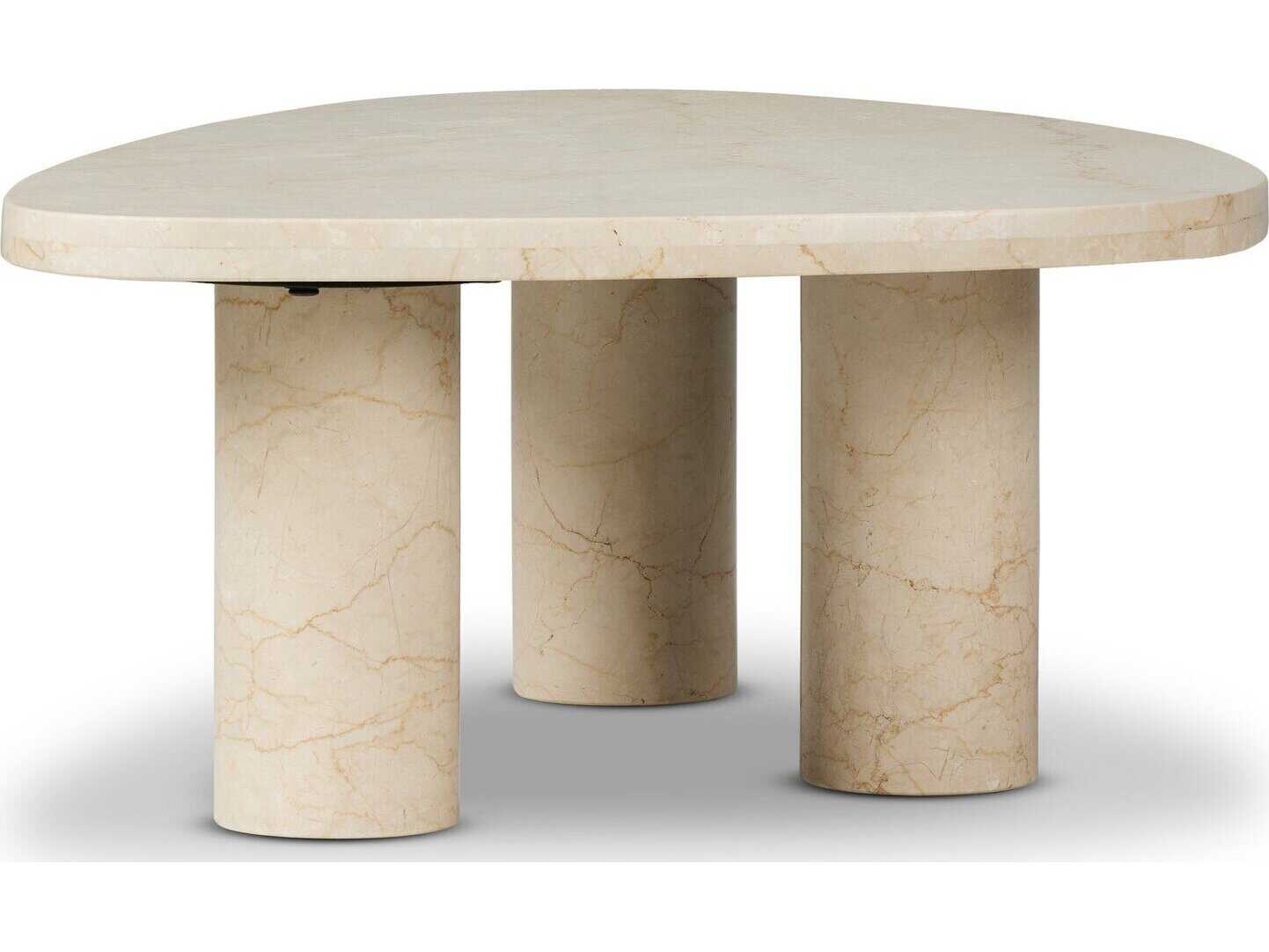 Four Hands Rockwell Zion Cream Marble Nesting Coffee Table