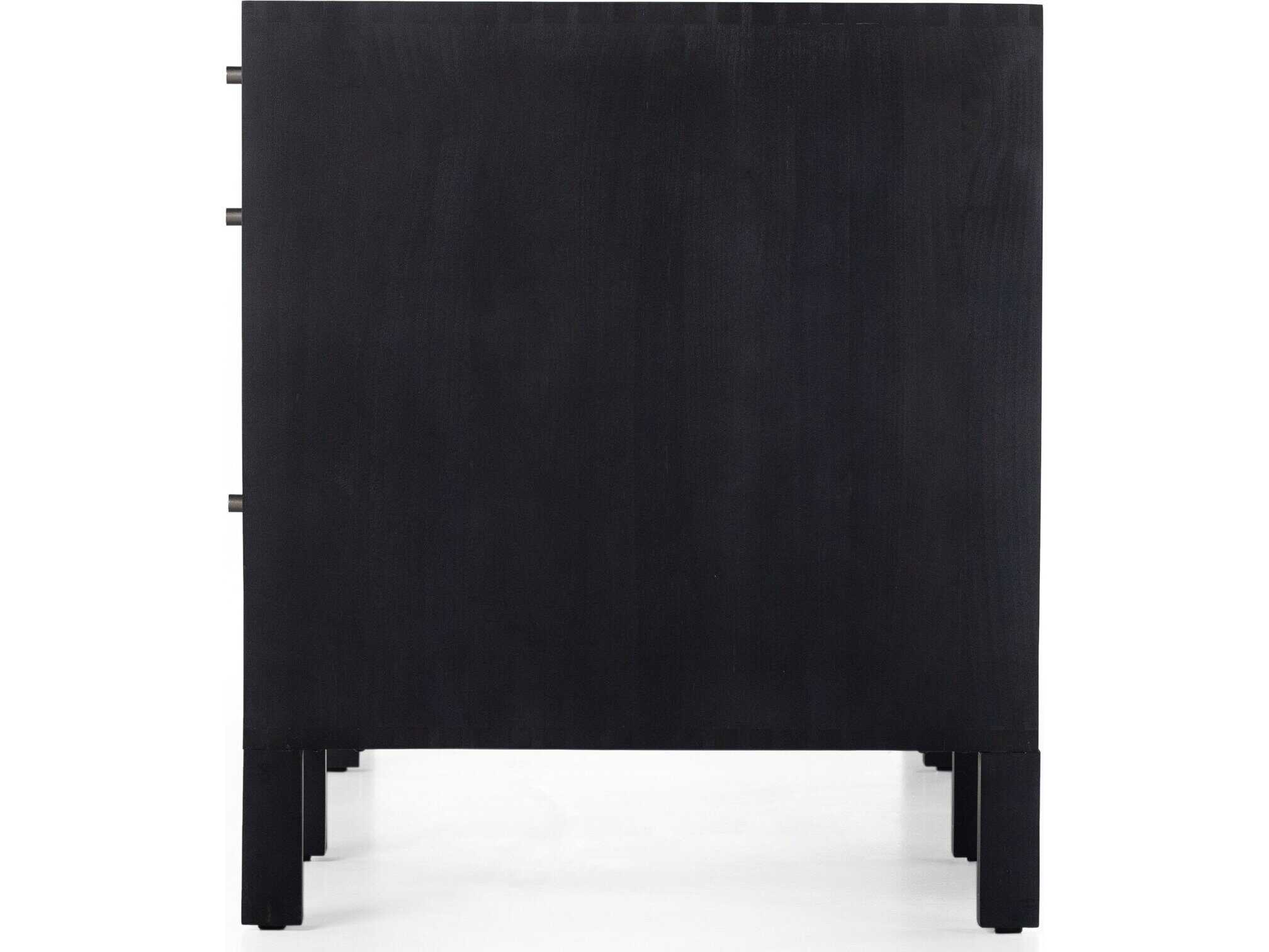 Four Hands Fulton Isador Black Wash Poplar Wood Executive Desk