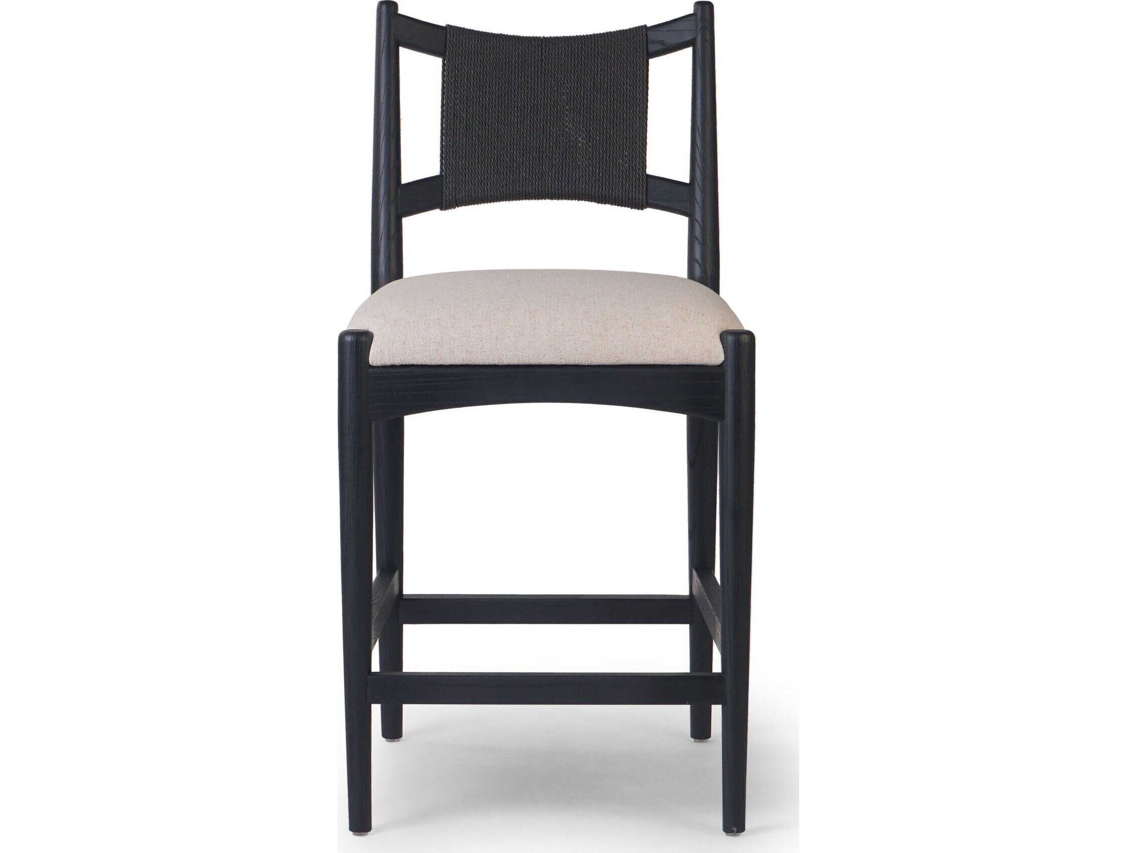 Four Hands Claremont Haddon Antwerp Natural Upholstered Counter Stool