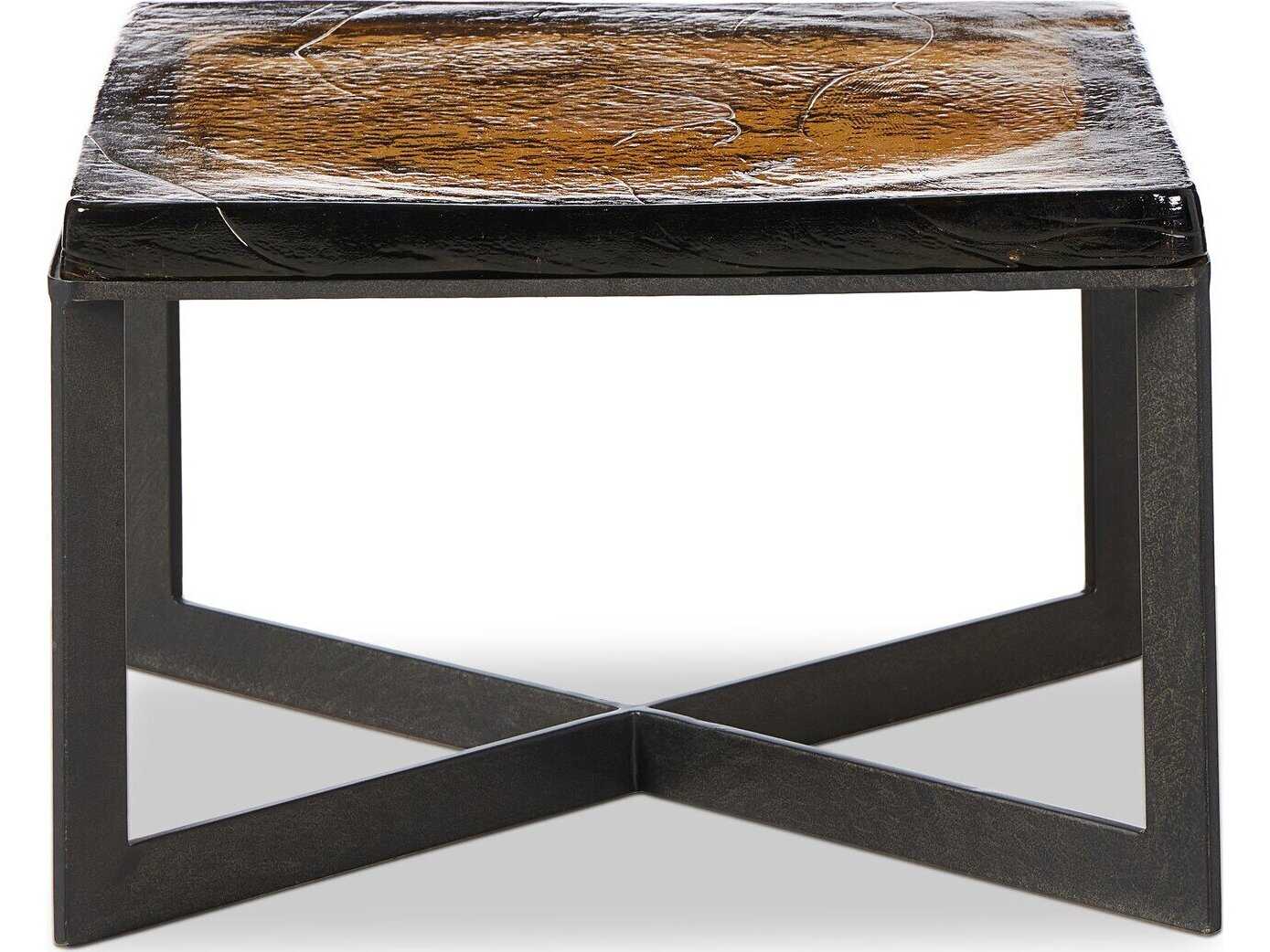 Four Hands Marlow Lennie Amber Cast Glass Cast Glass Bunching Table