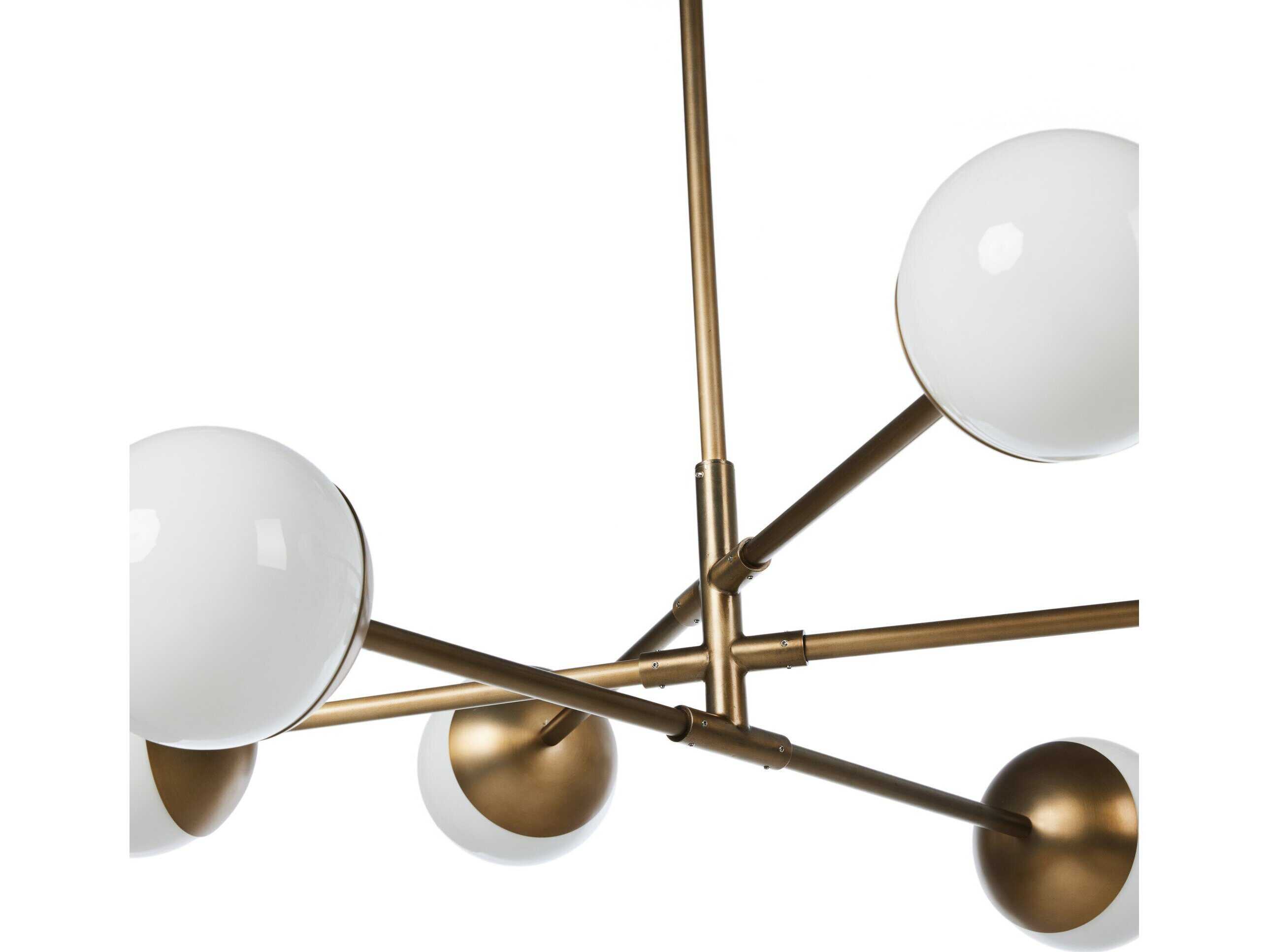 Four Hands Oriana Brass Globe Chandelier