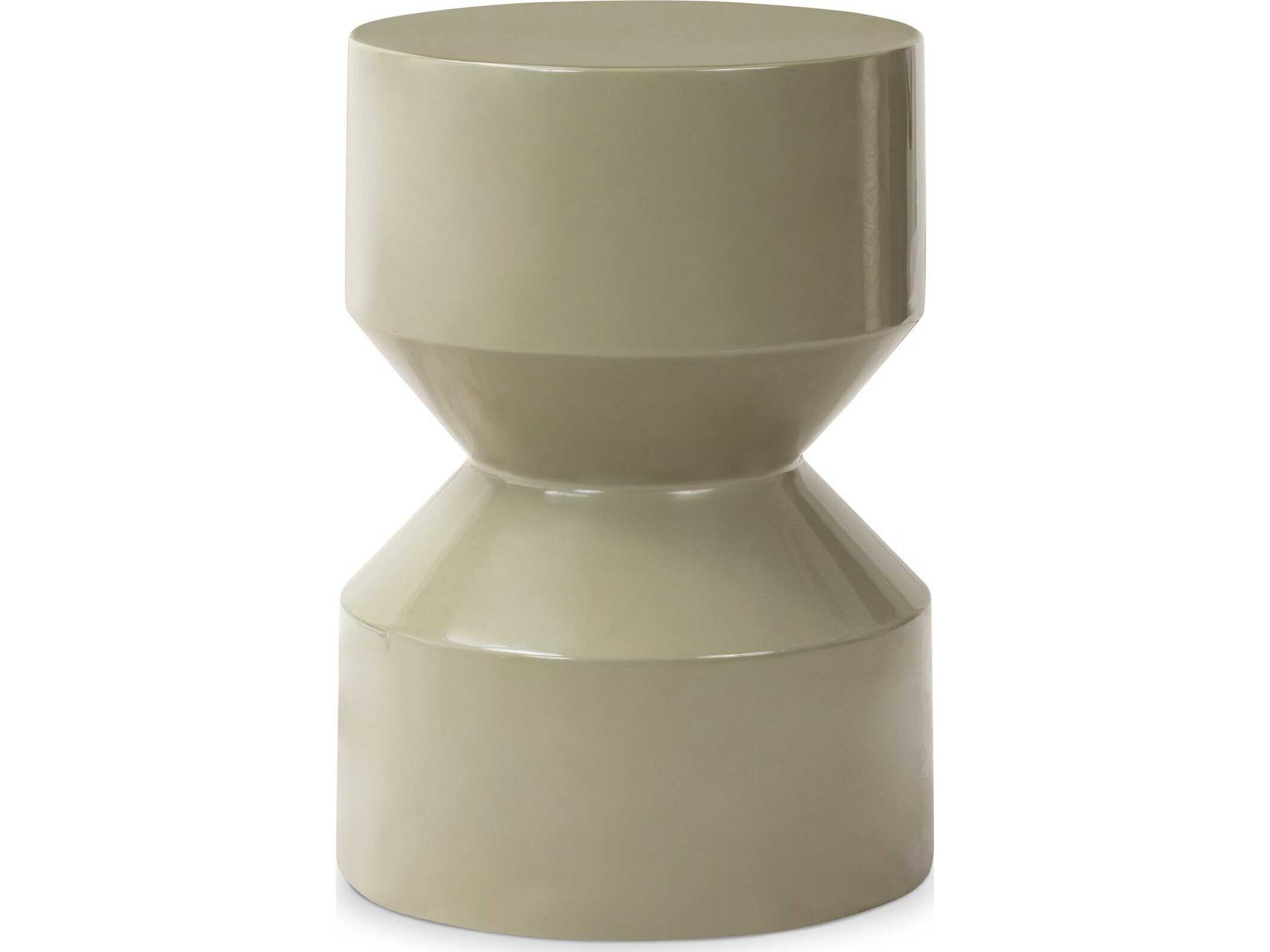 Four Hands Chandler Round Moss Lacquered Concrete End Table