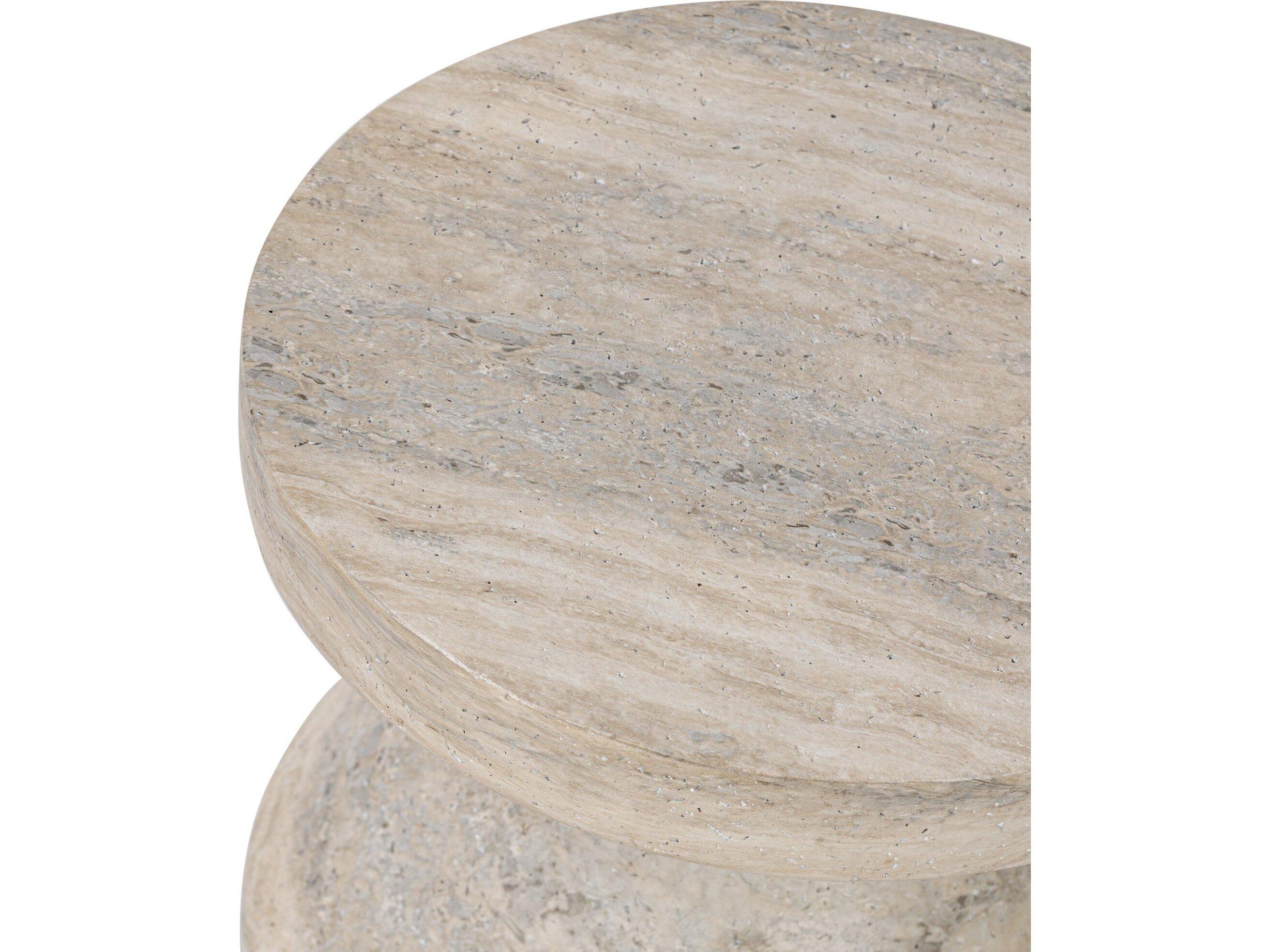 Four Hands Chandler Odeon Textured Sandy Grey End Table