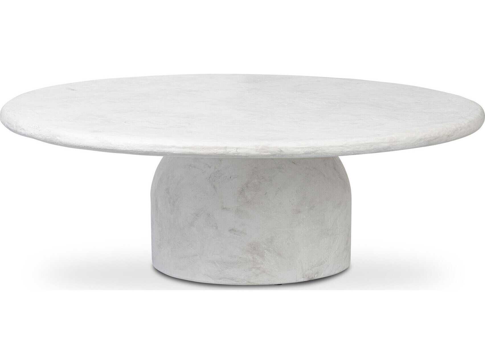 Four Hands Chandler Janice Textured Lunar Concrete Coffee Table