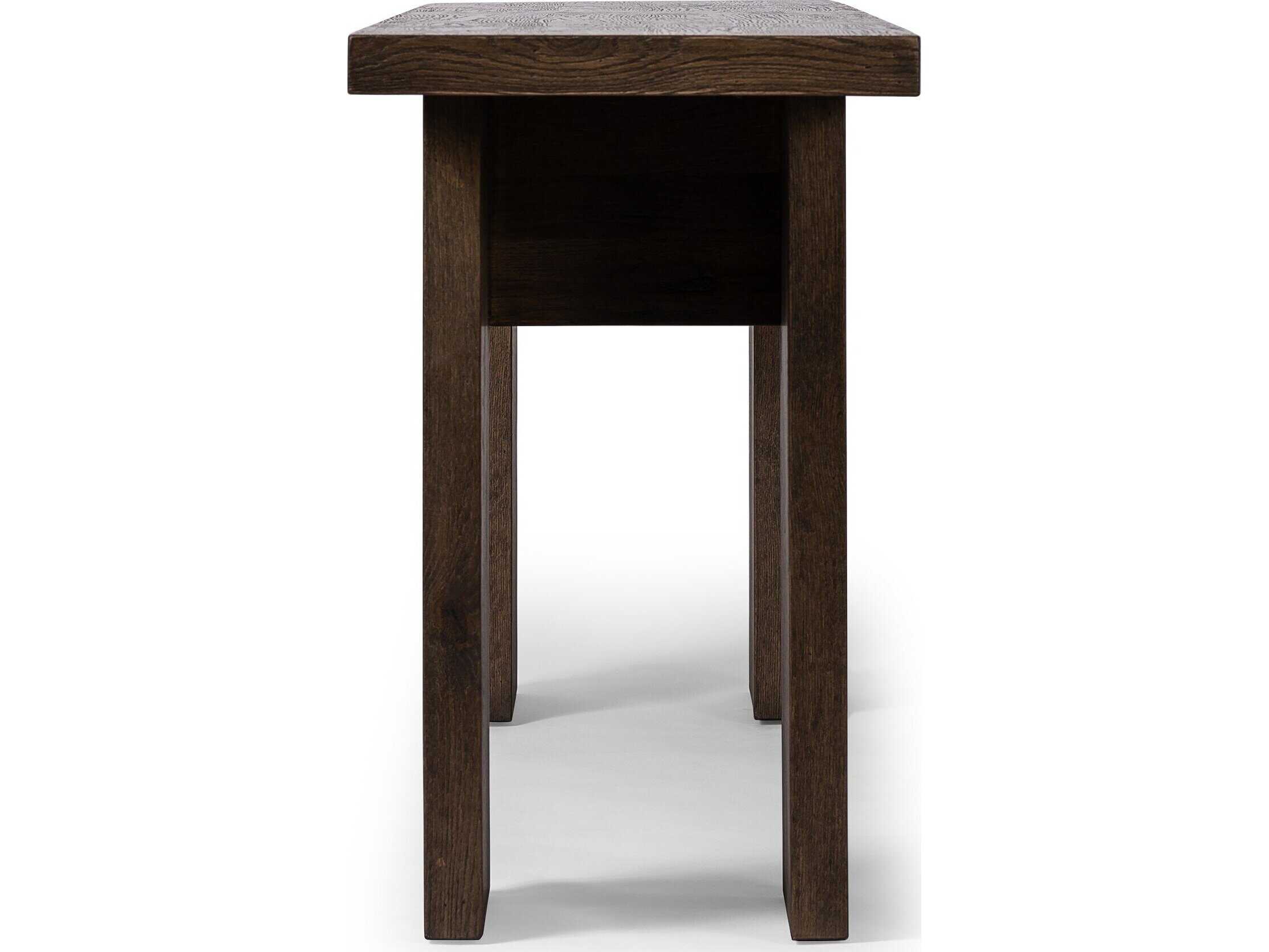 Four Hands Irondale Rectangular Wood Grey Oak Veneer Console Table