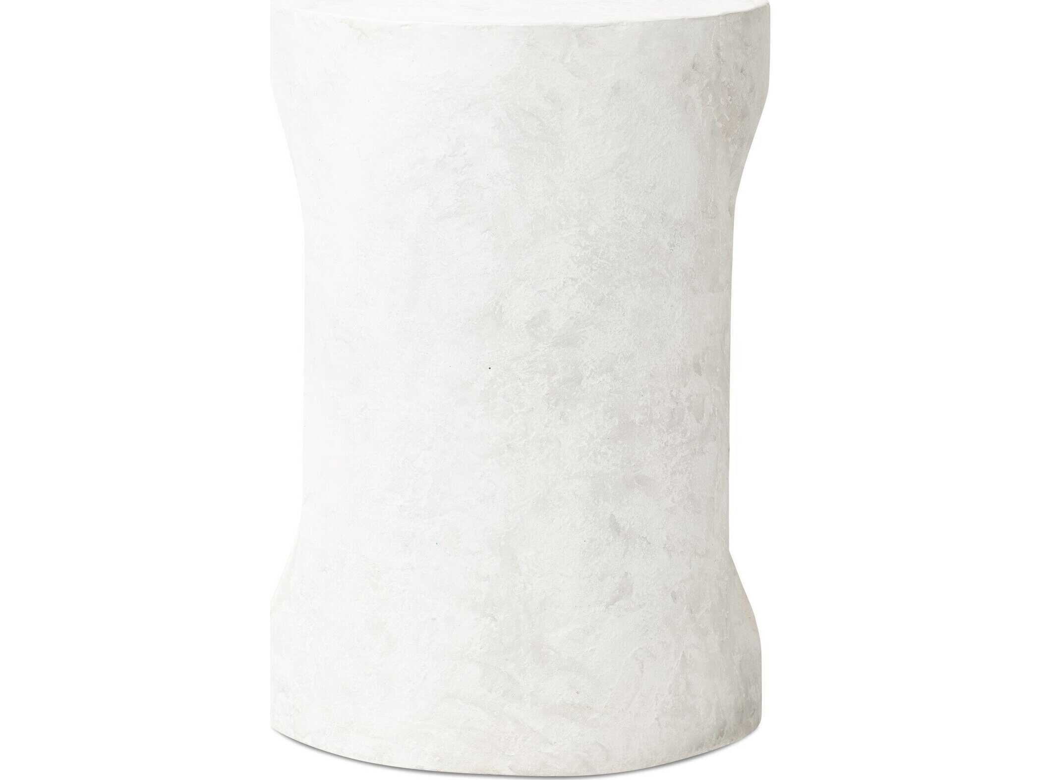 Four Hands Chandler Round Textured Lunar Concrete End Table