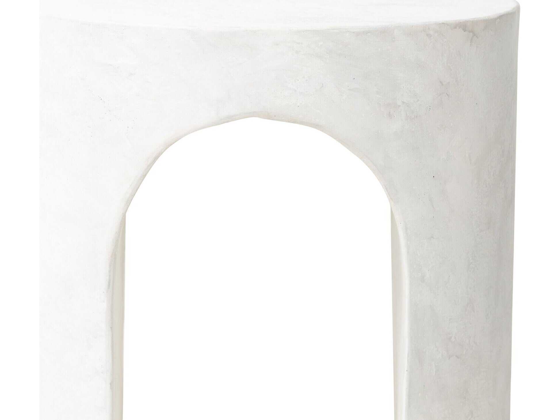 Four Hands Chandler Round Textured Lunar Concrete End Table