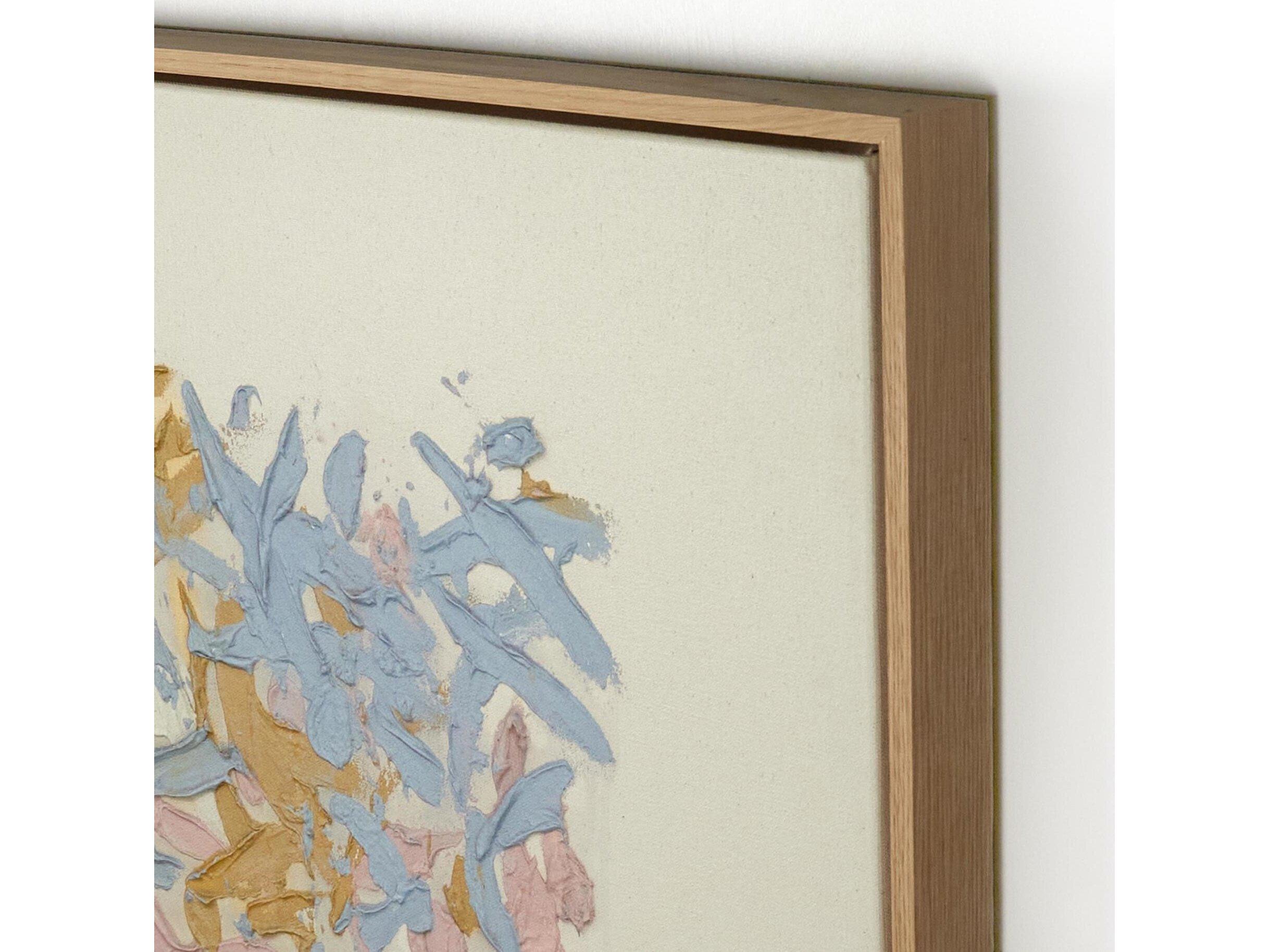 Four Hands Art Studio Our Hands Are Open No. 14 by Tyler Guinn Vertical Grain White Oak Floater Canvas Wall Art