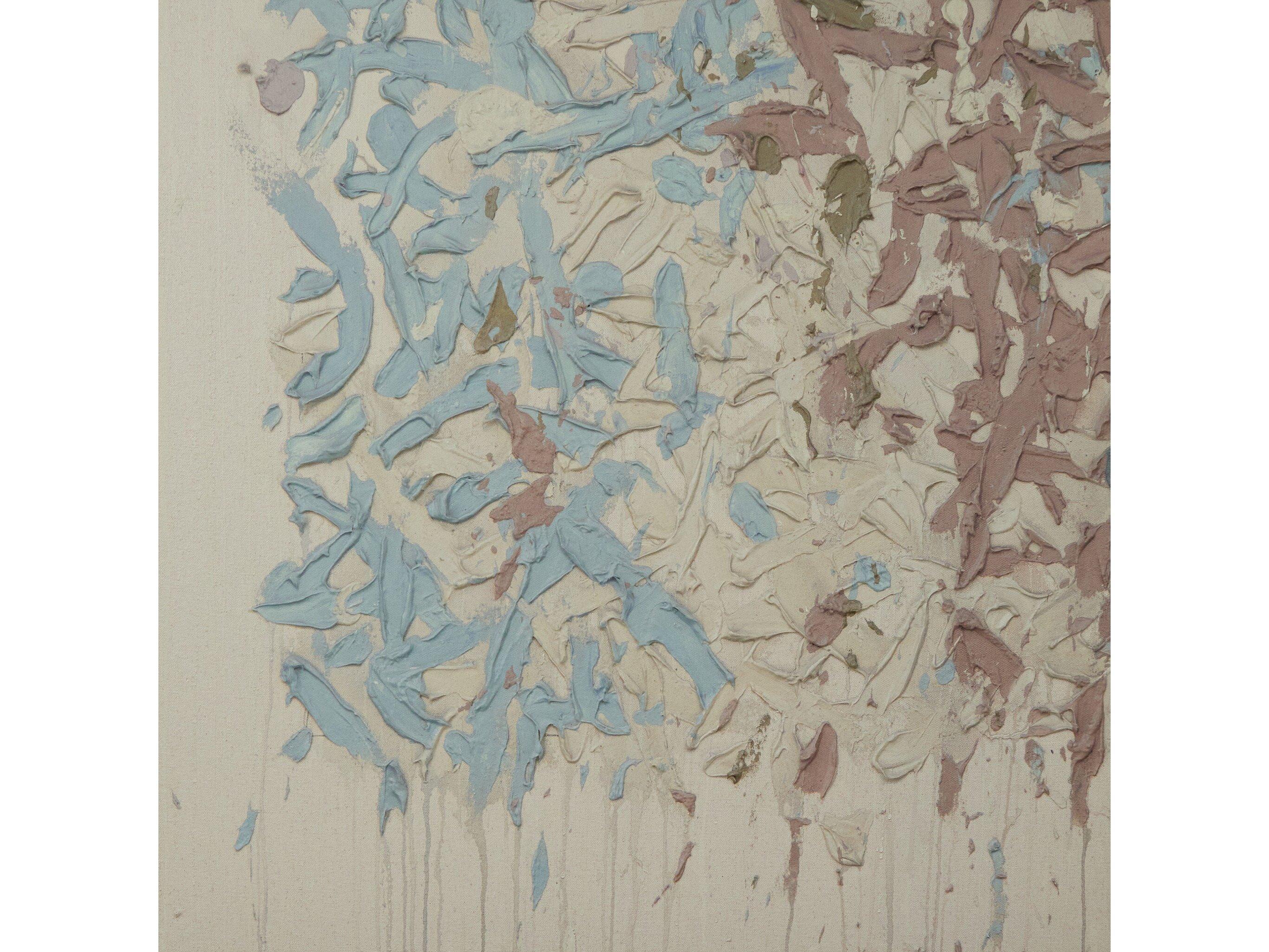 Four Hands Art Studio Our Hands Are Open No. 14 by Tyler Guinn Vertical Grain White Oak Floater Canvas Wall Art