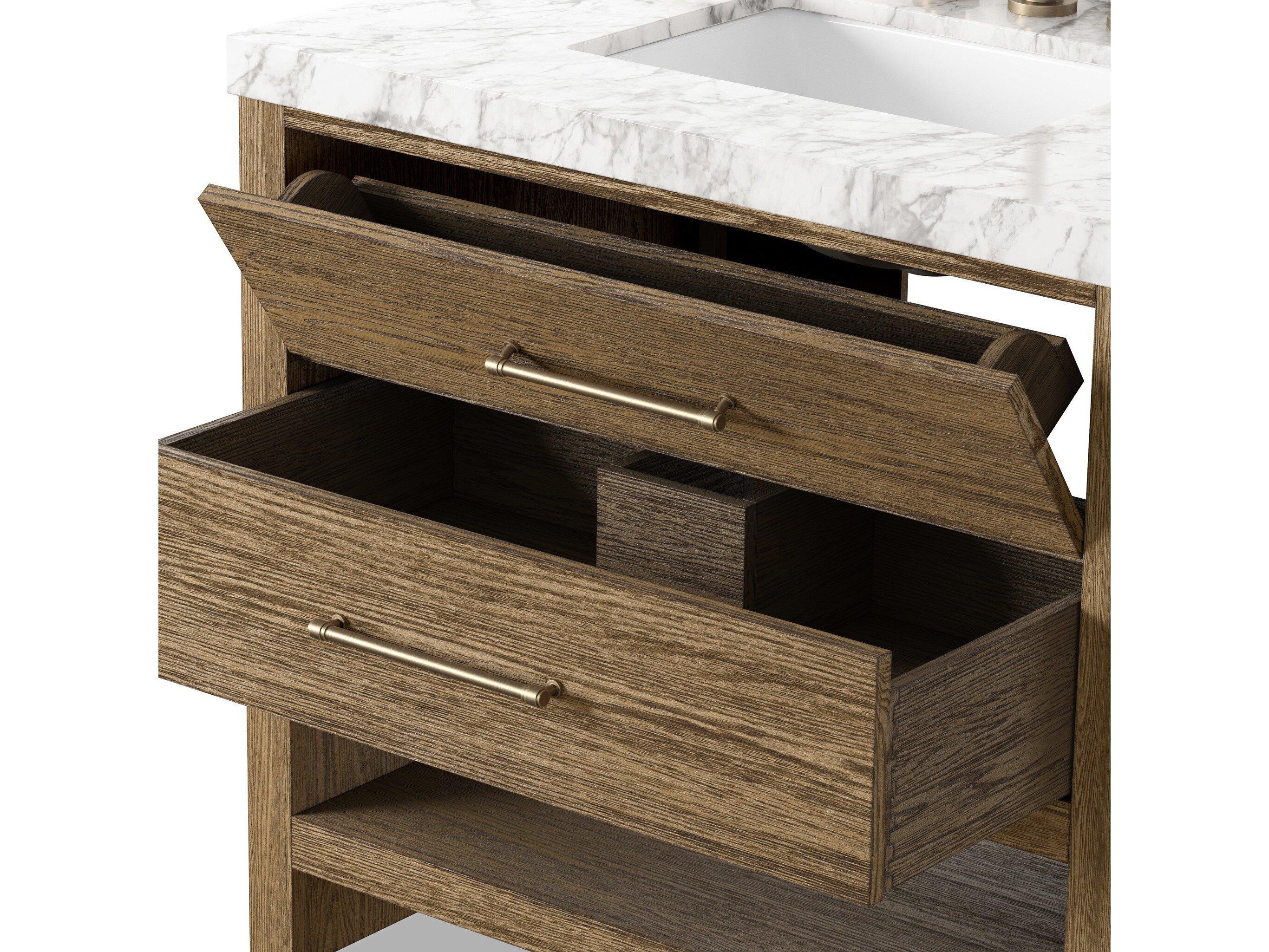 Four Hands Anthem Single Vanity - Washed Natural Veneer
