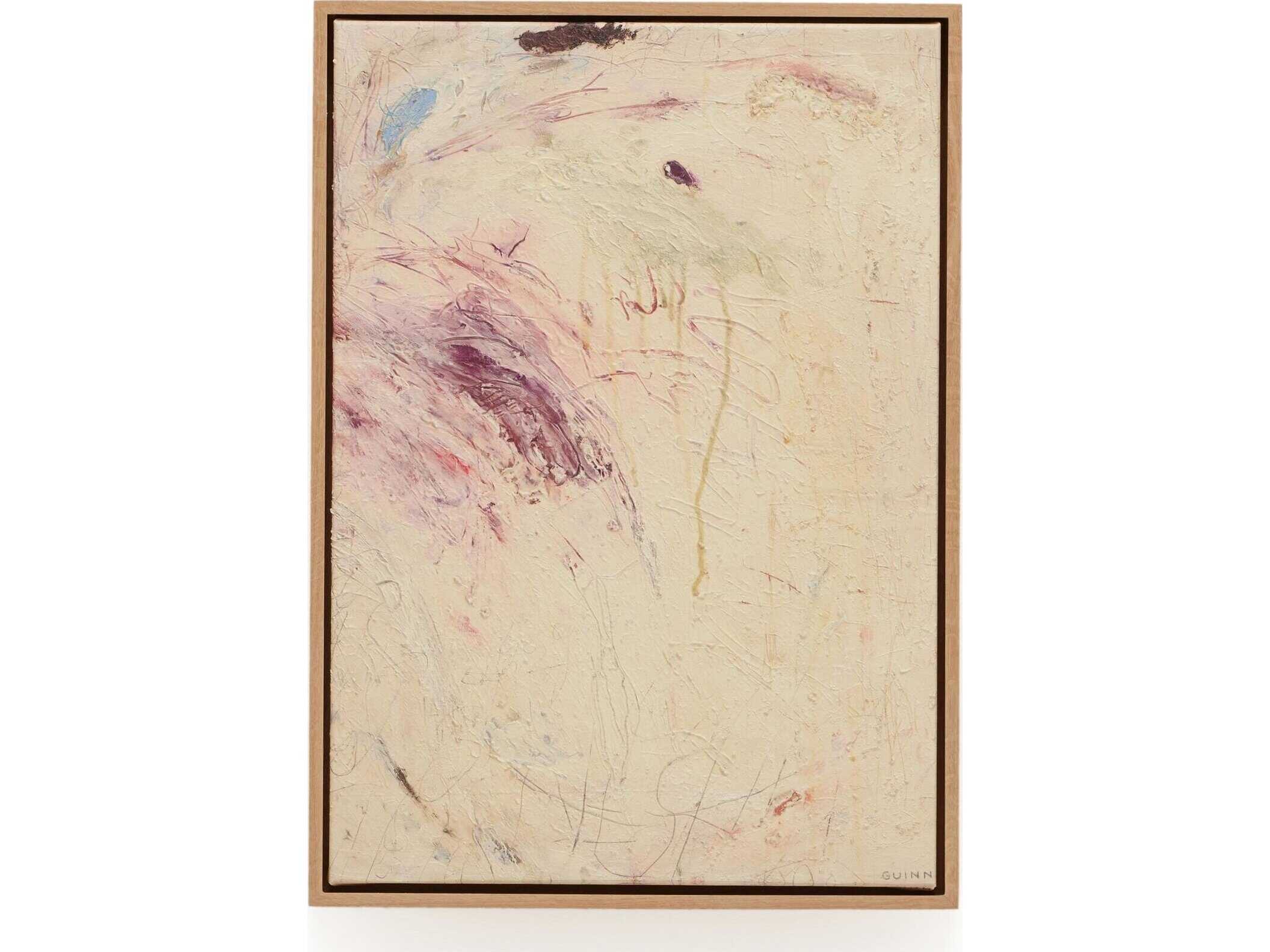 Four Hands Art Studio Yeshua No. 1 by Tyler Guinn Vertical Grain White Oak Floater Canvas Wall Art