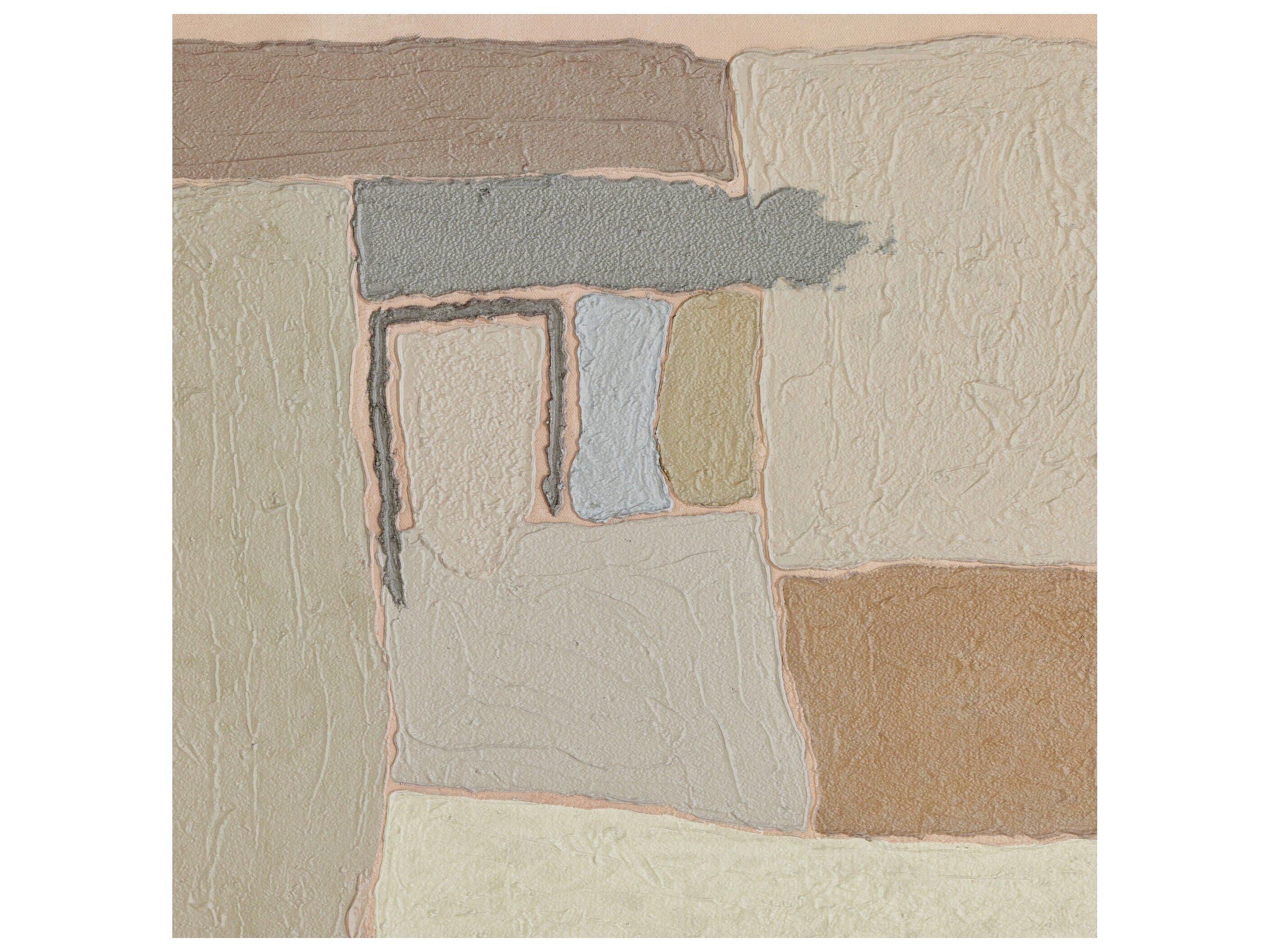 Four Hands Art Studio Earthenware by Tyler Guinn Vertical Grain White Oak Floater Canvas Wall Art