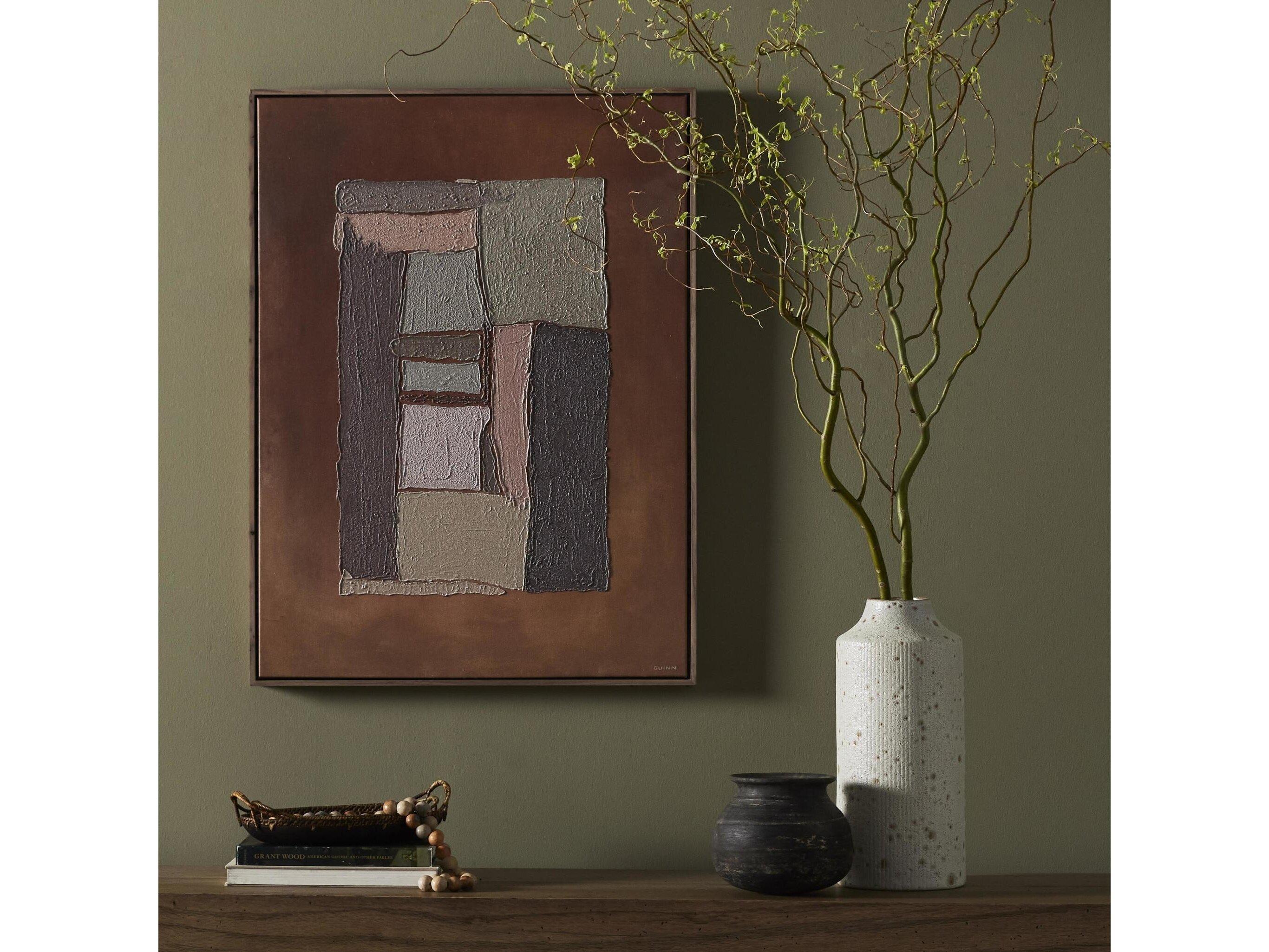 Four Hands Art Studio What Holds Us Together by Tyler Guinn Rustic Walnut Floater Canvas Wall Art