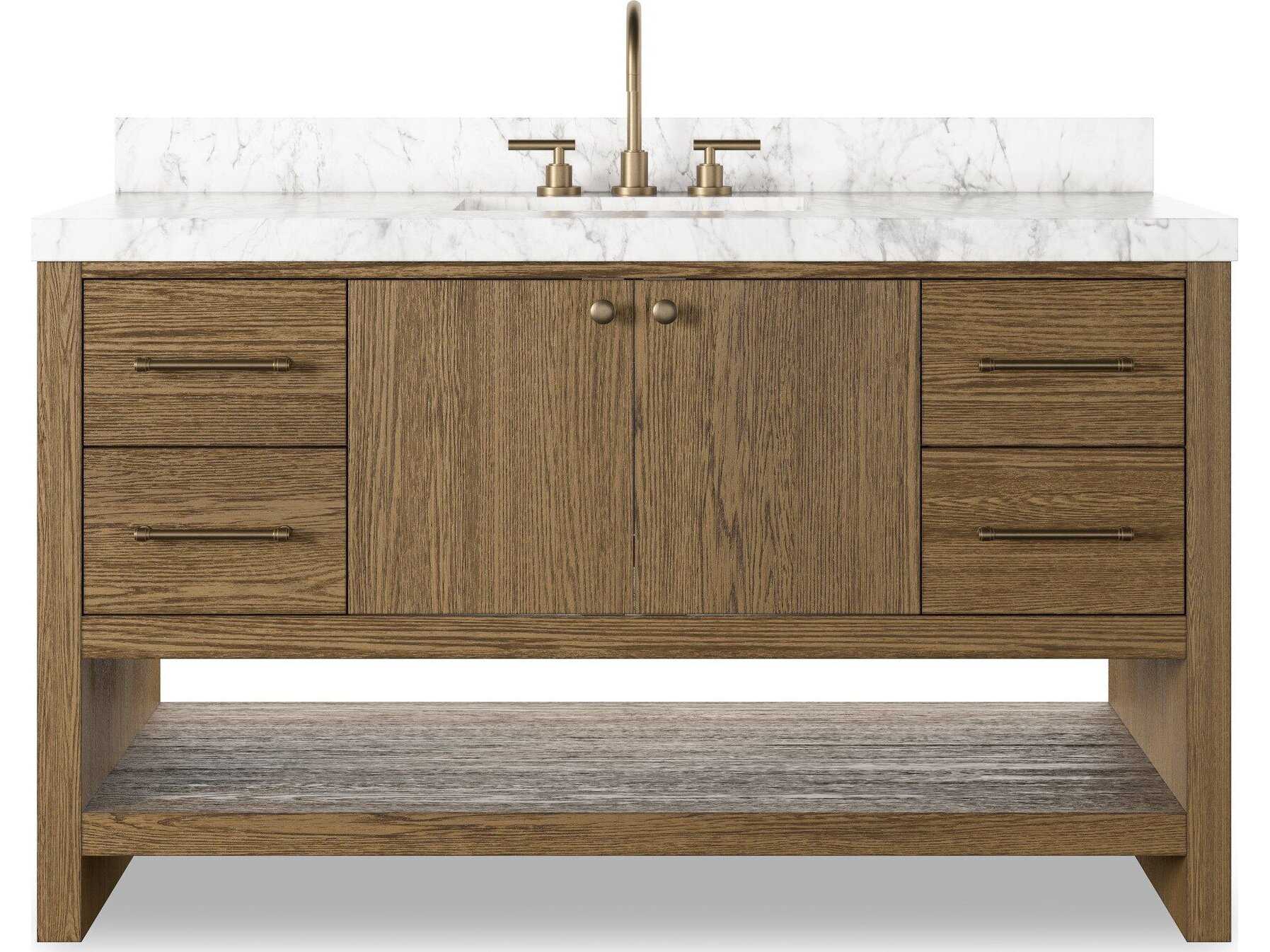 Four Hands Anthem Single Wide Vanity - Washed Natural Veneer