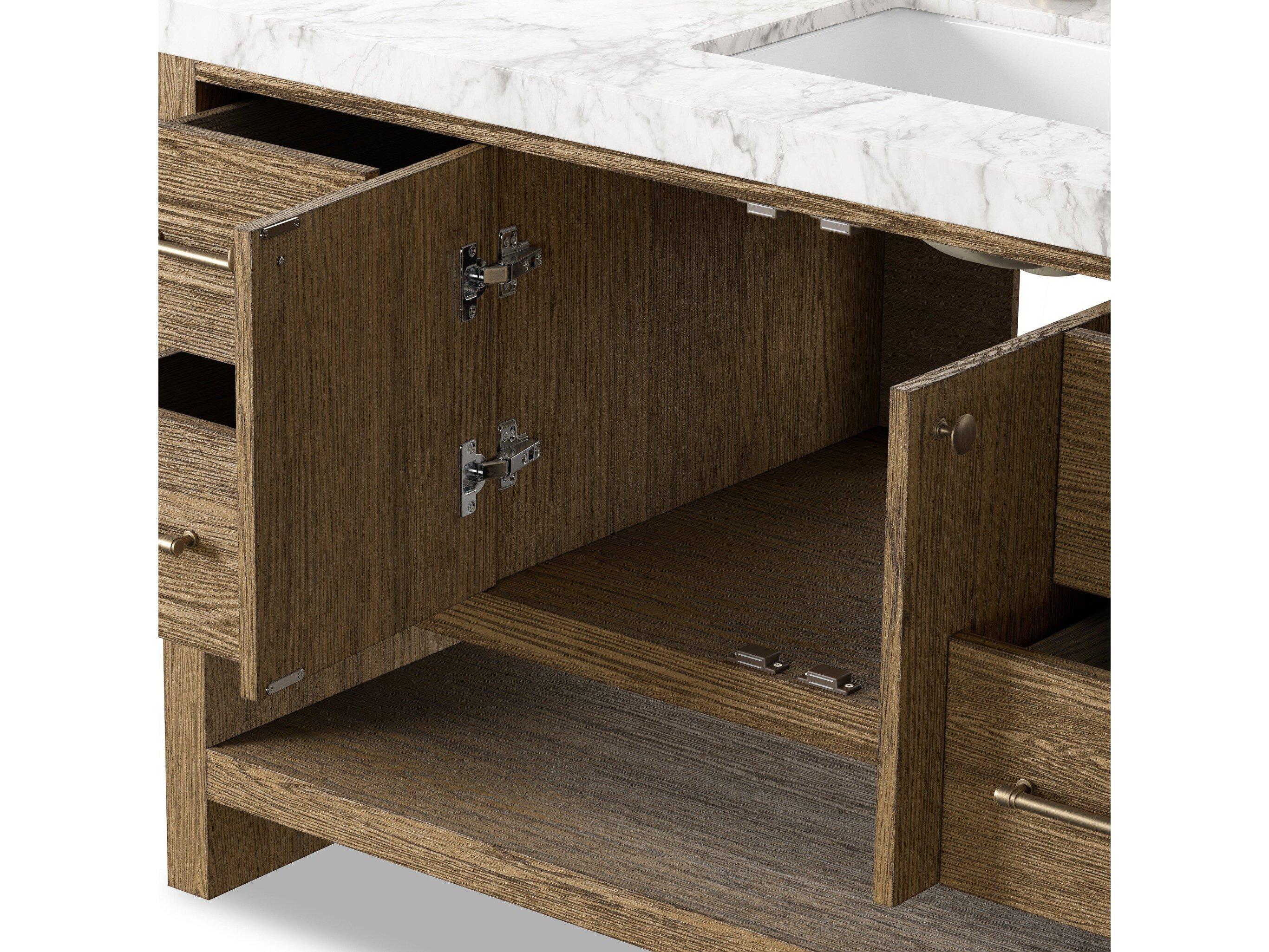 Four Hands Anthem Single Wide Vanity - Washed Natural Veneer