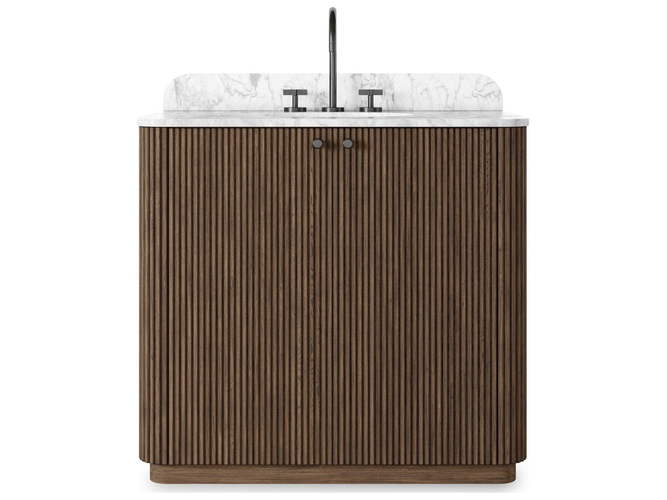 Four Hands Filmore Satin Espresso Oak Veneer Vanity