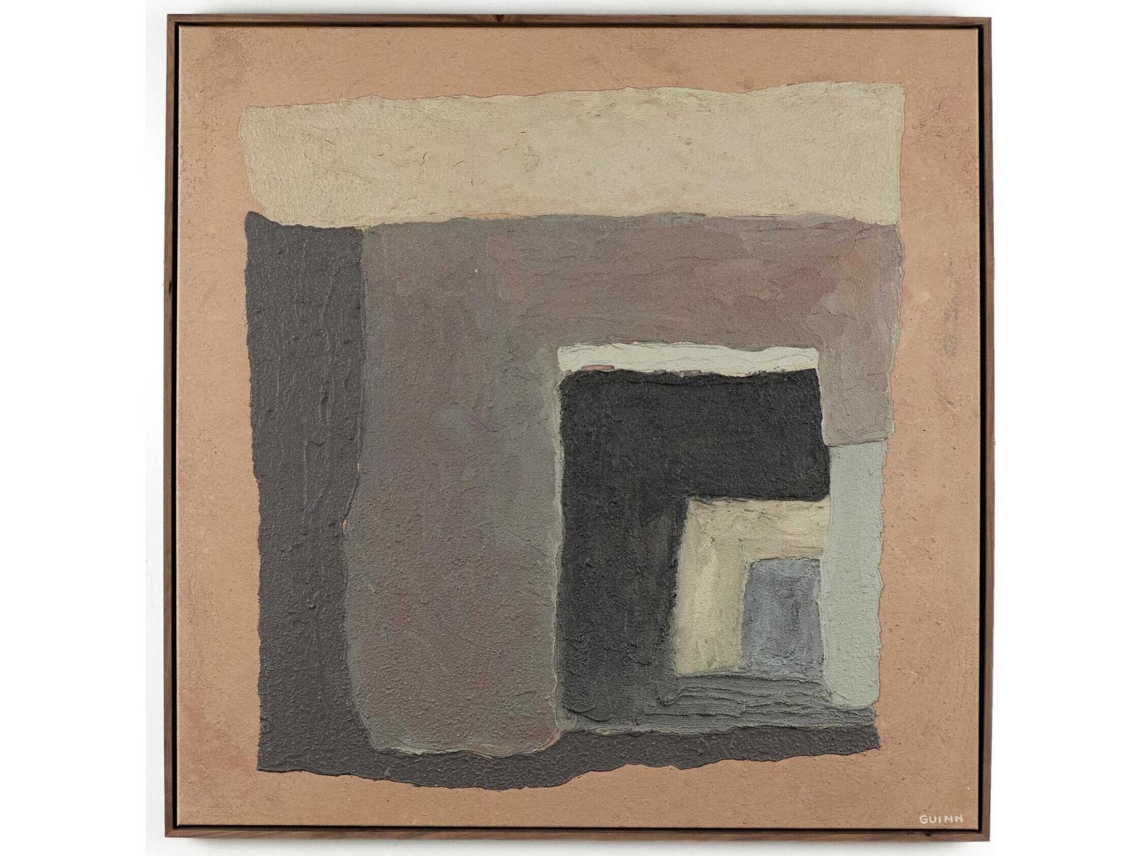 Four Hands Art Studio Landmarks No. 3 by Tyler Guinn Rustic Walnut Floater Canvas Wall Art