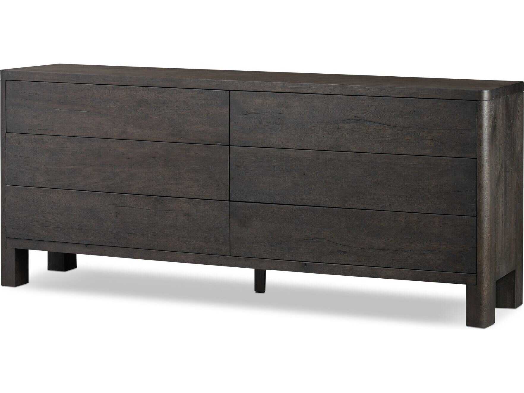 Four Hands Bolton 6-Drawers Oak Wood Double Dresser