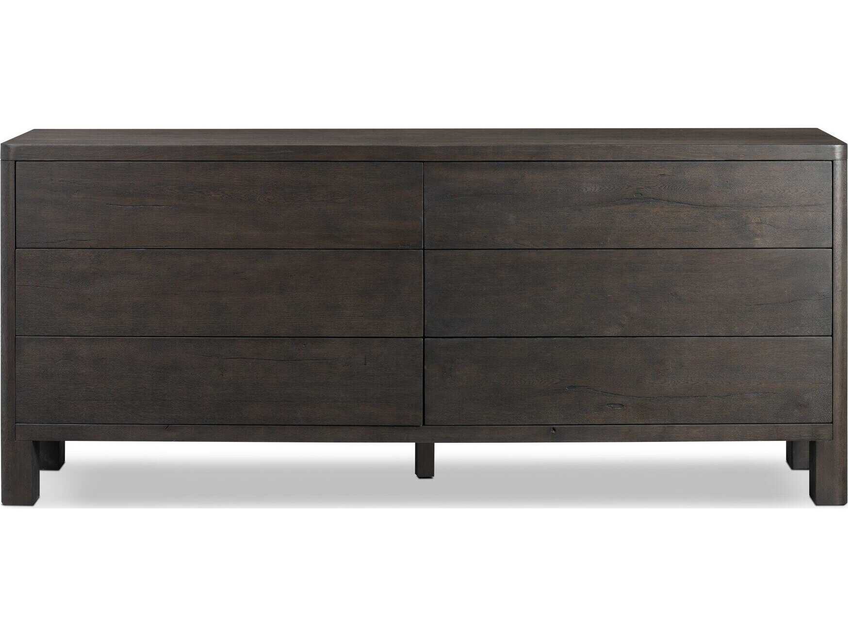 Four Hands Bolton 6-Drawers Oak Wood Double Dresser