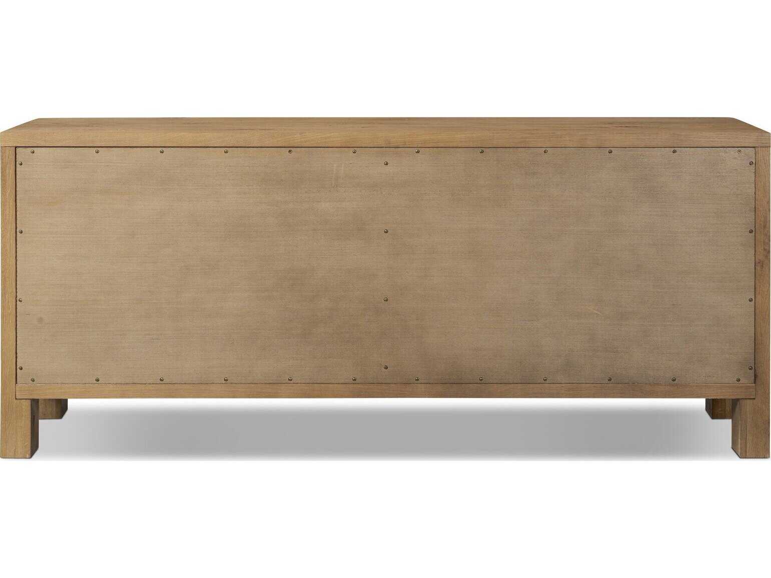 Four Hands Haiden Noeline Drawer Dresser Oak Wood 6 Drawer Double Dresser