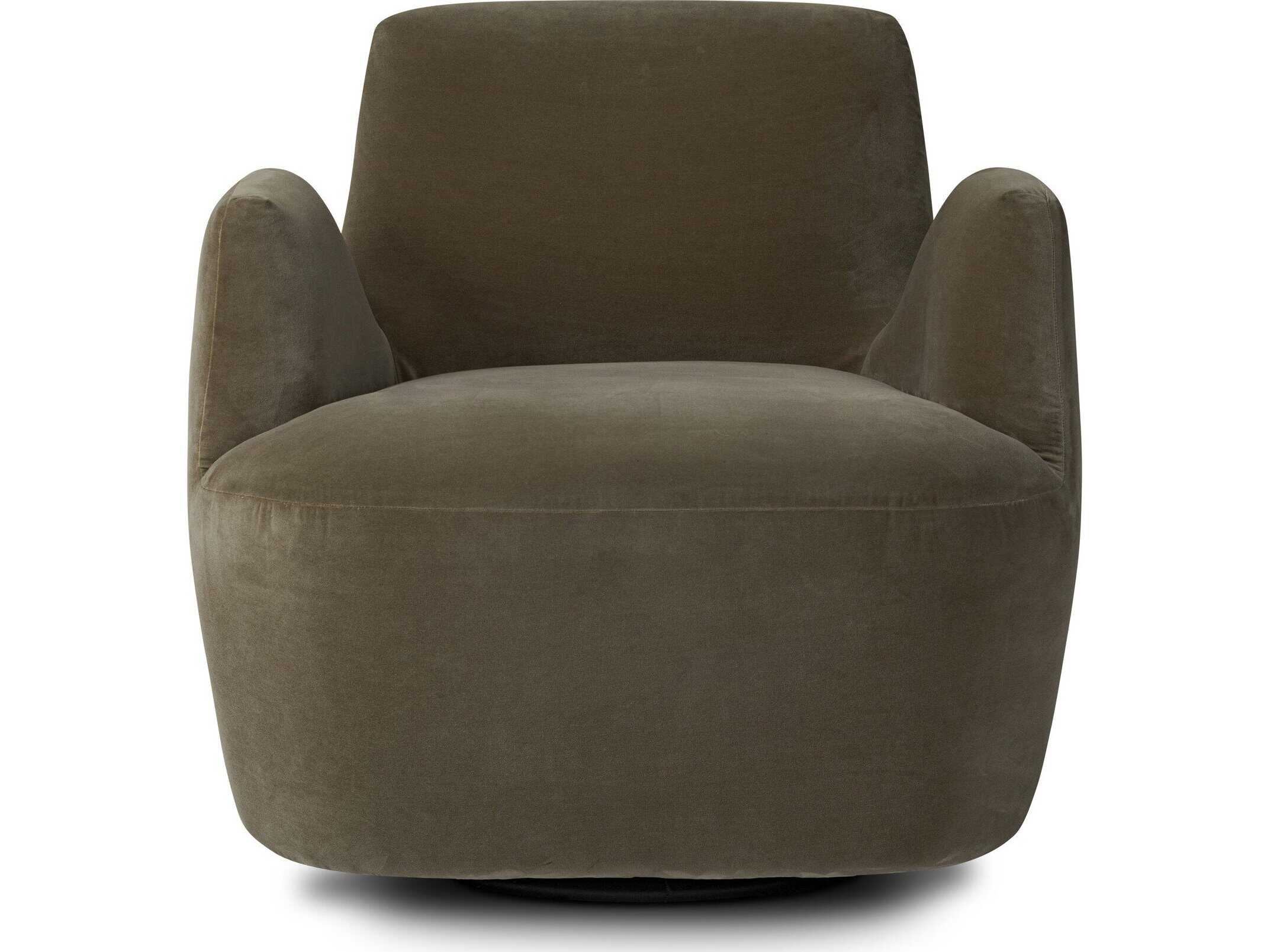 Four Hands Farrow Swivel Green Fabric Accent Chair