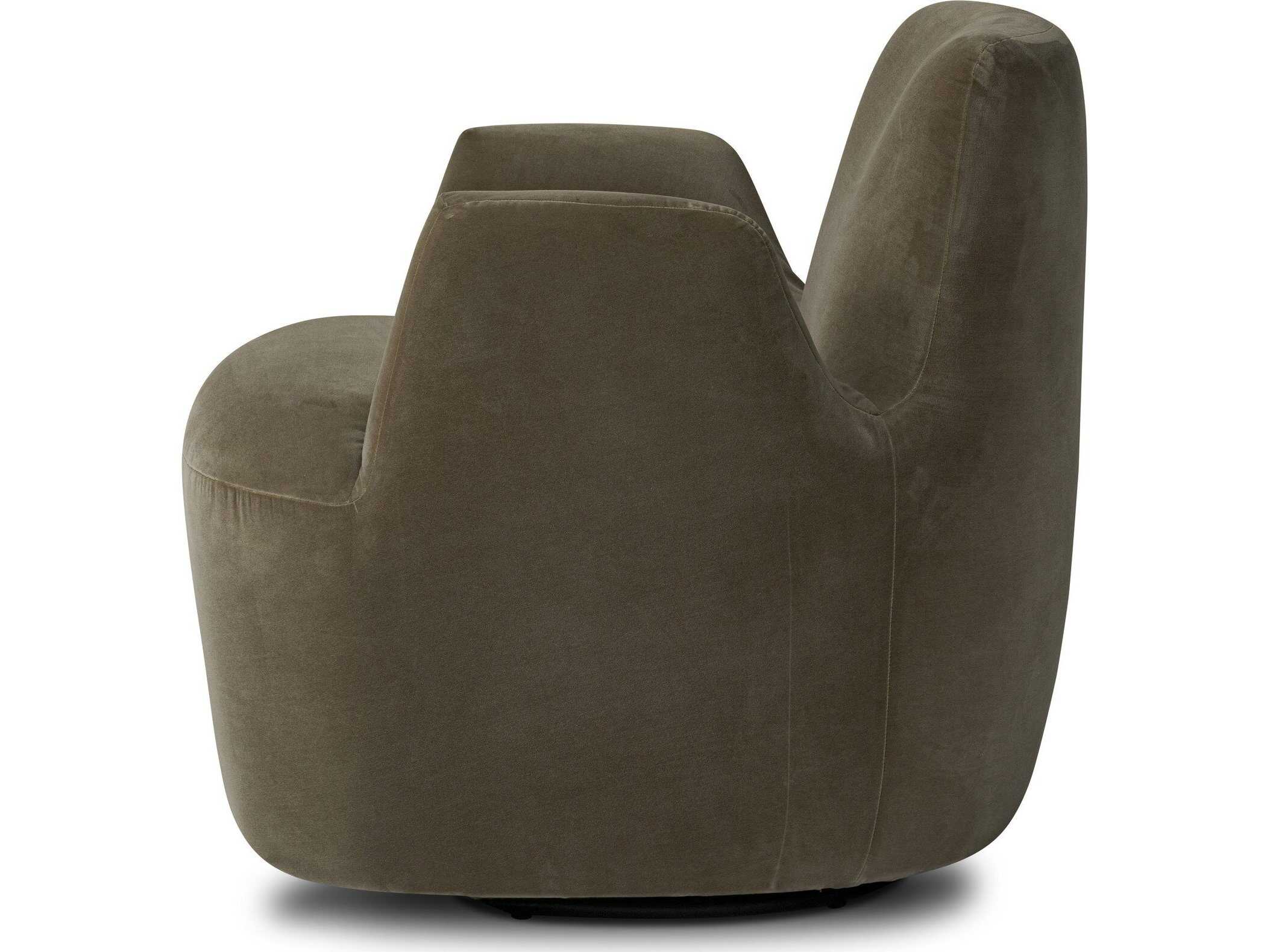 Four Hands Farrow Swivel Green Fabric Accent Chair