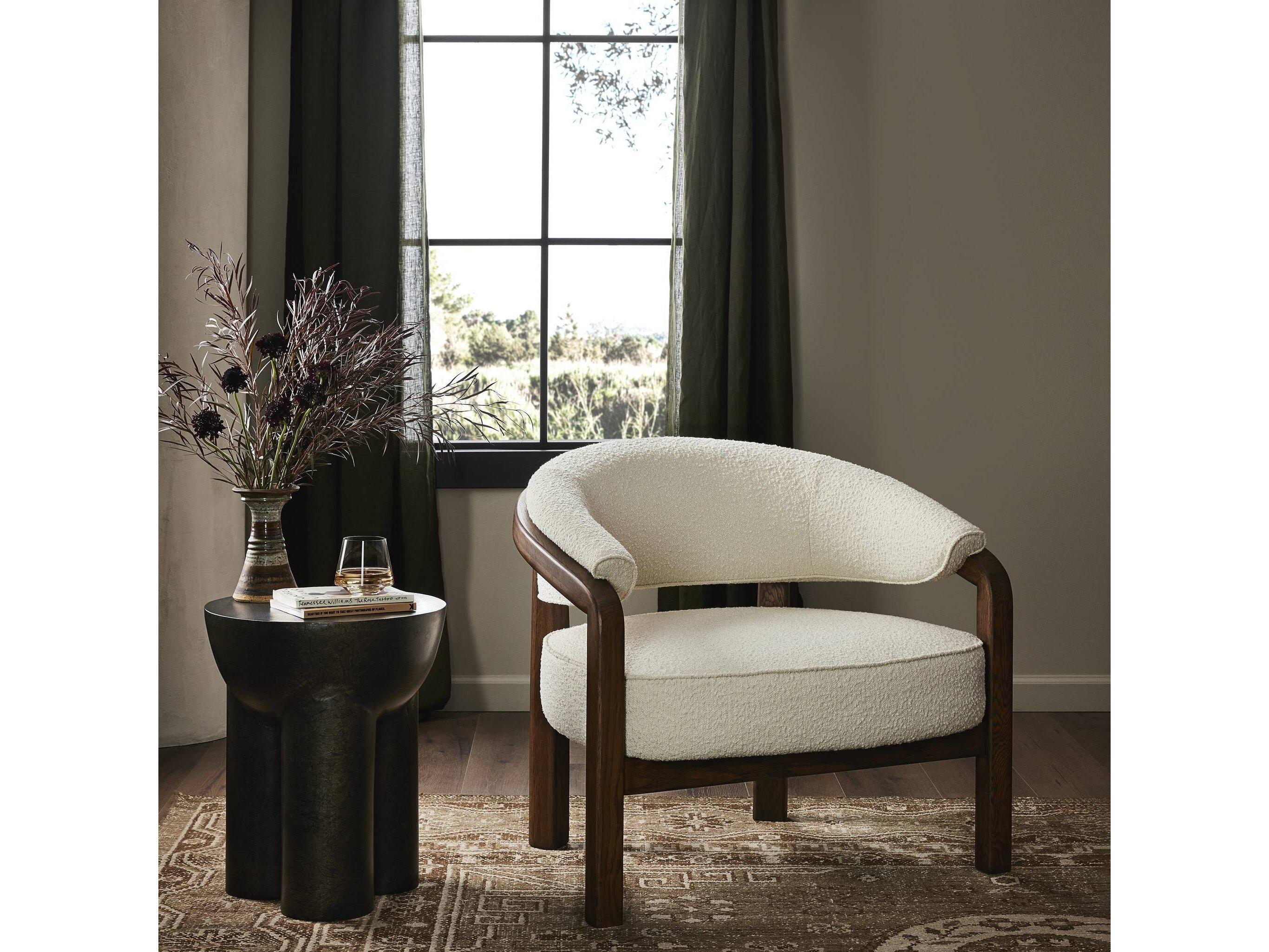 Four Hands Farrow White Fabric Accent Chair