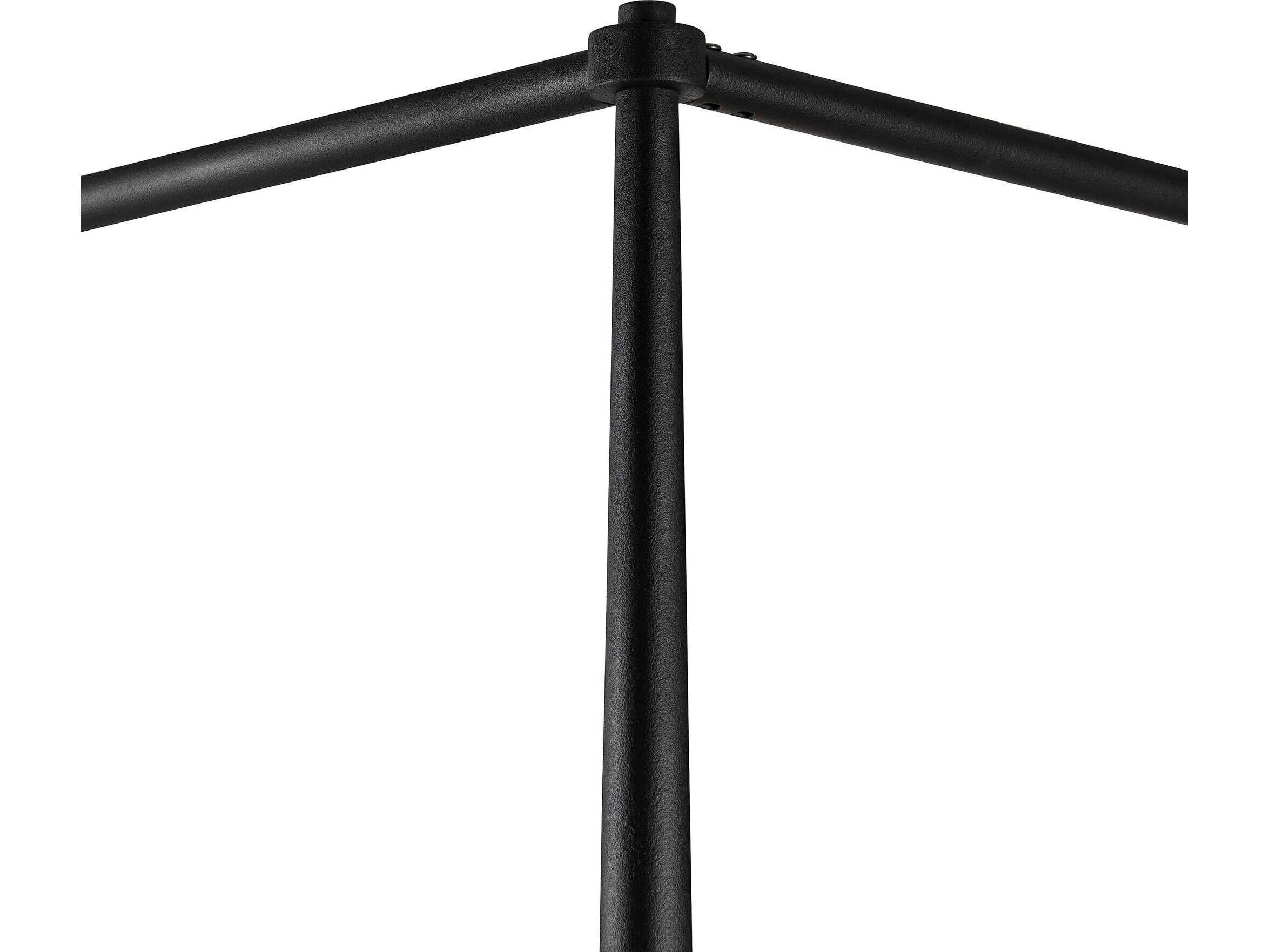 Four Hands Westgate Savoy Parchment Textured Black Iron Beige Queen Canopy Bed