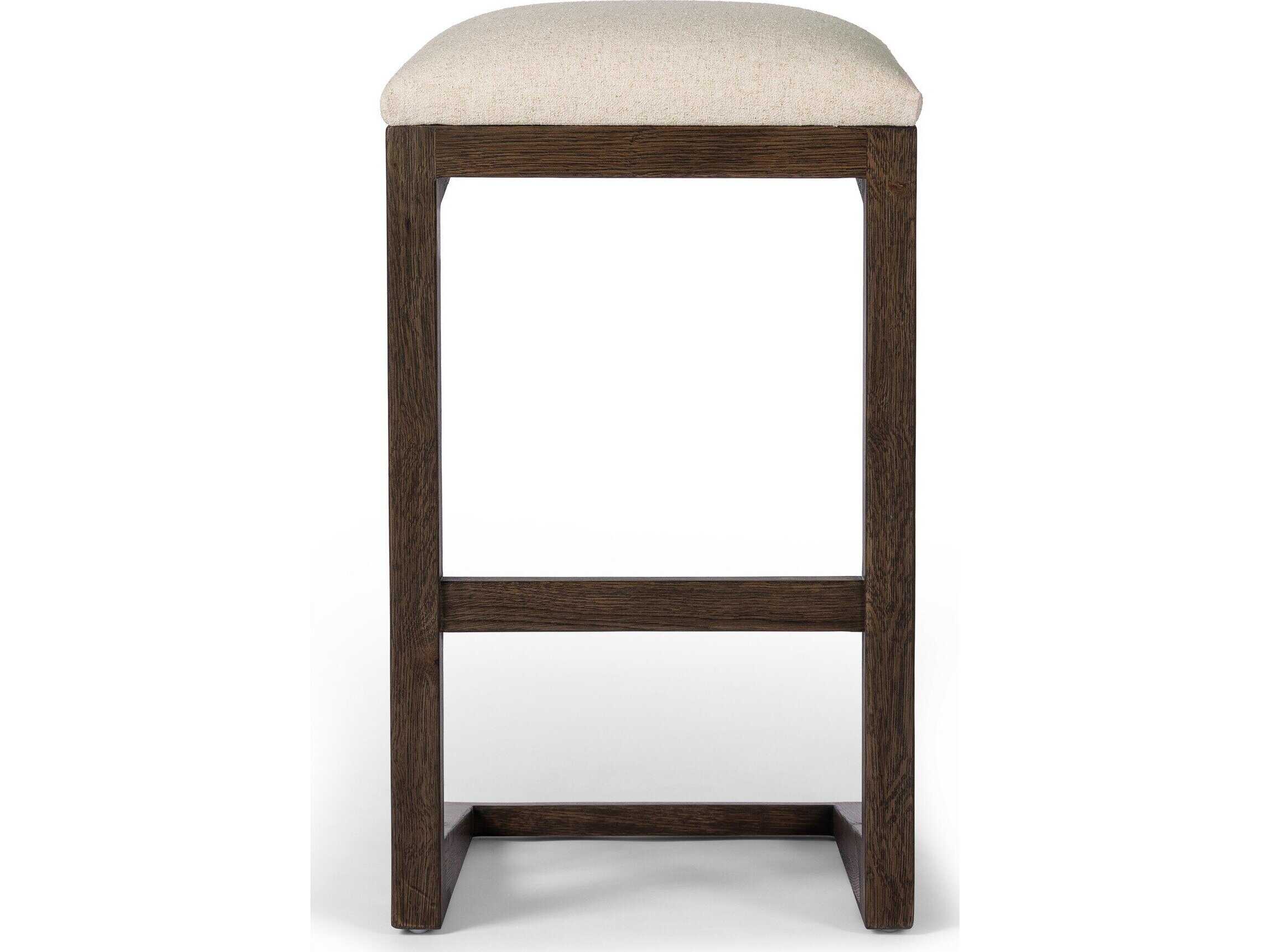 Four Hands Westgate Upholstered Oak Wood Bar Stool