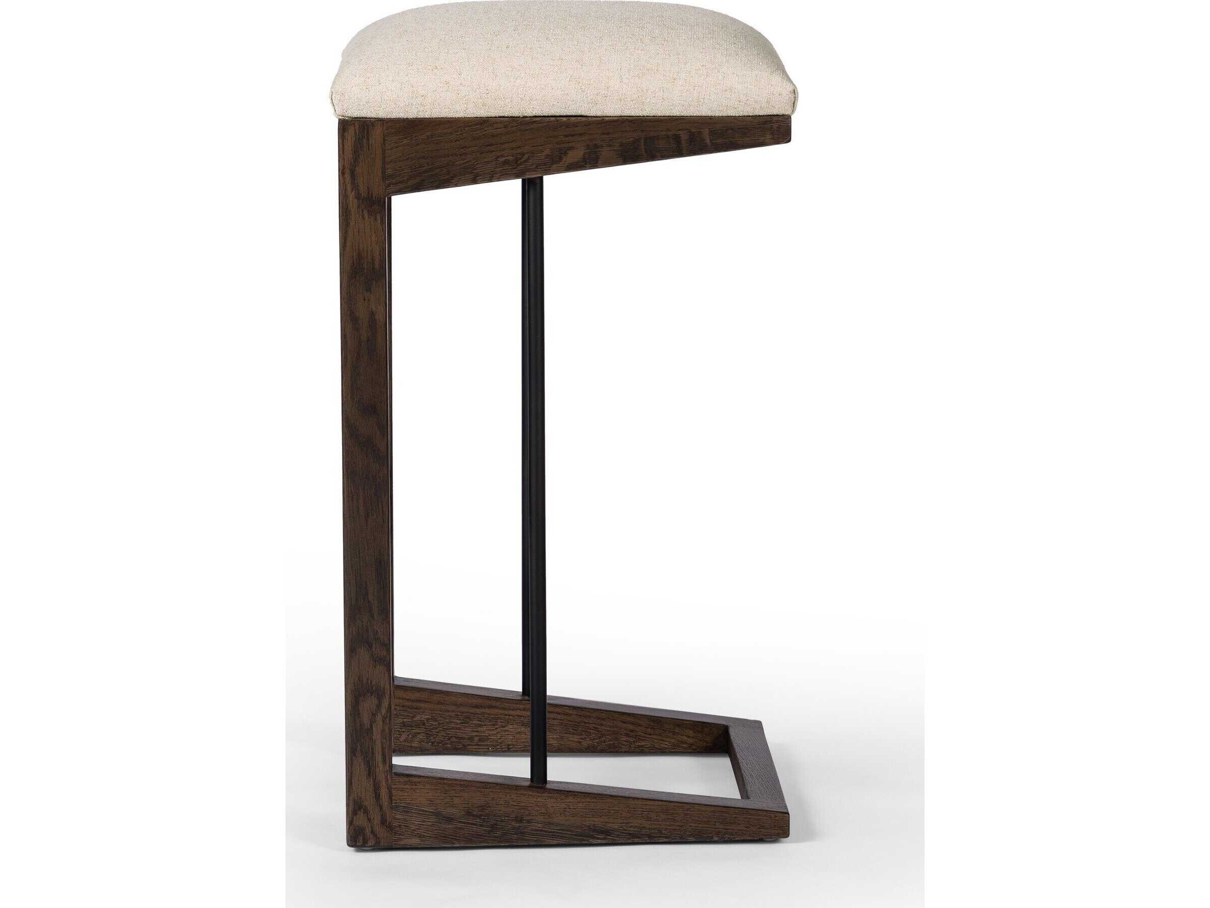 Four Hands Westgate Upholstered Oak Wood Bar Stool