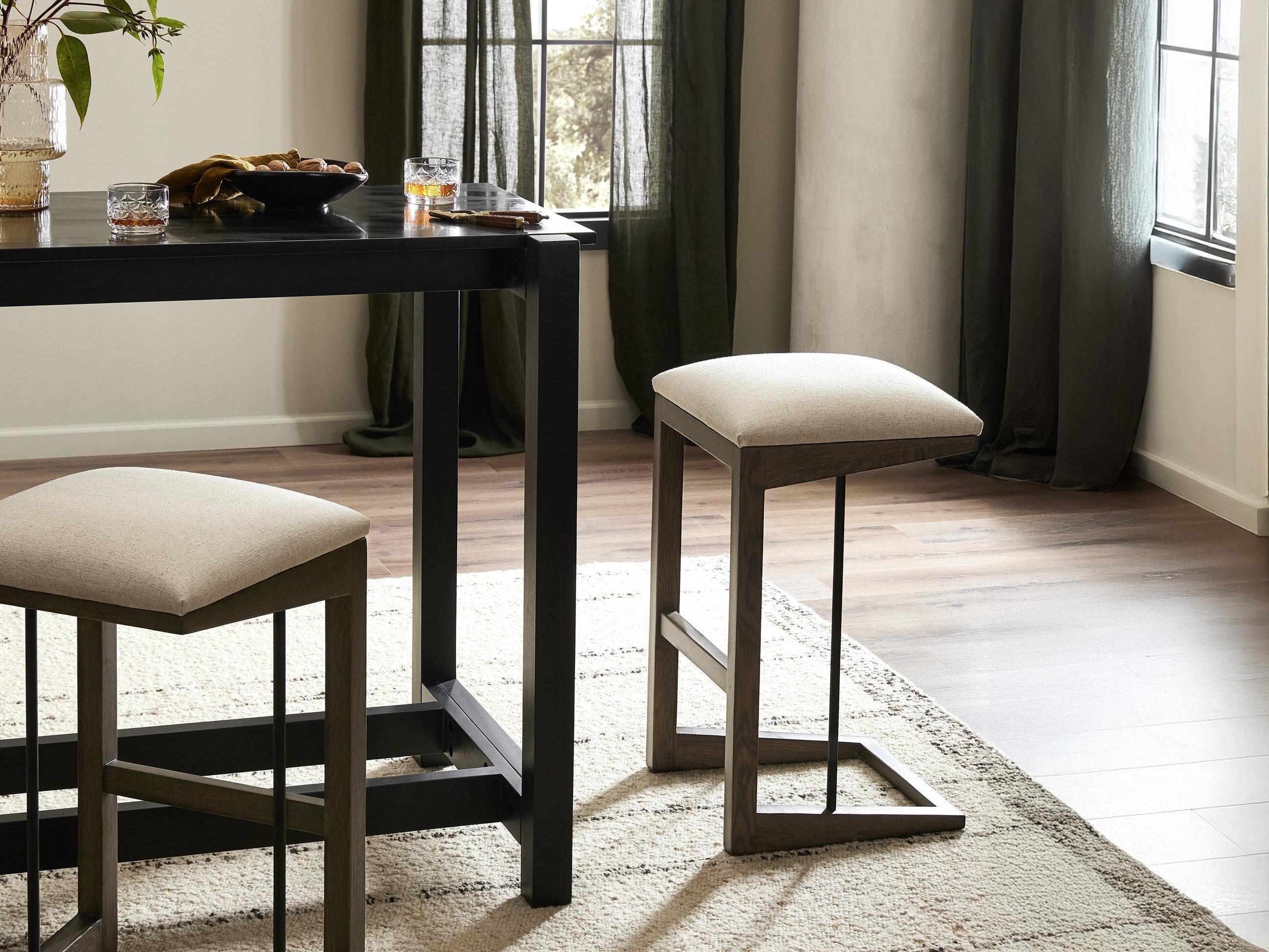 Four Hands Westgate Upholstered Oak Wood Bar Stool