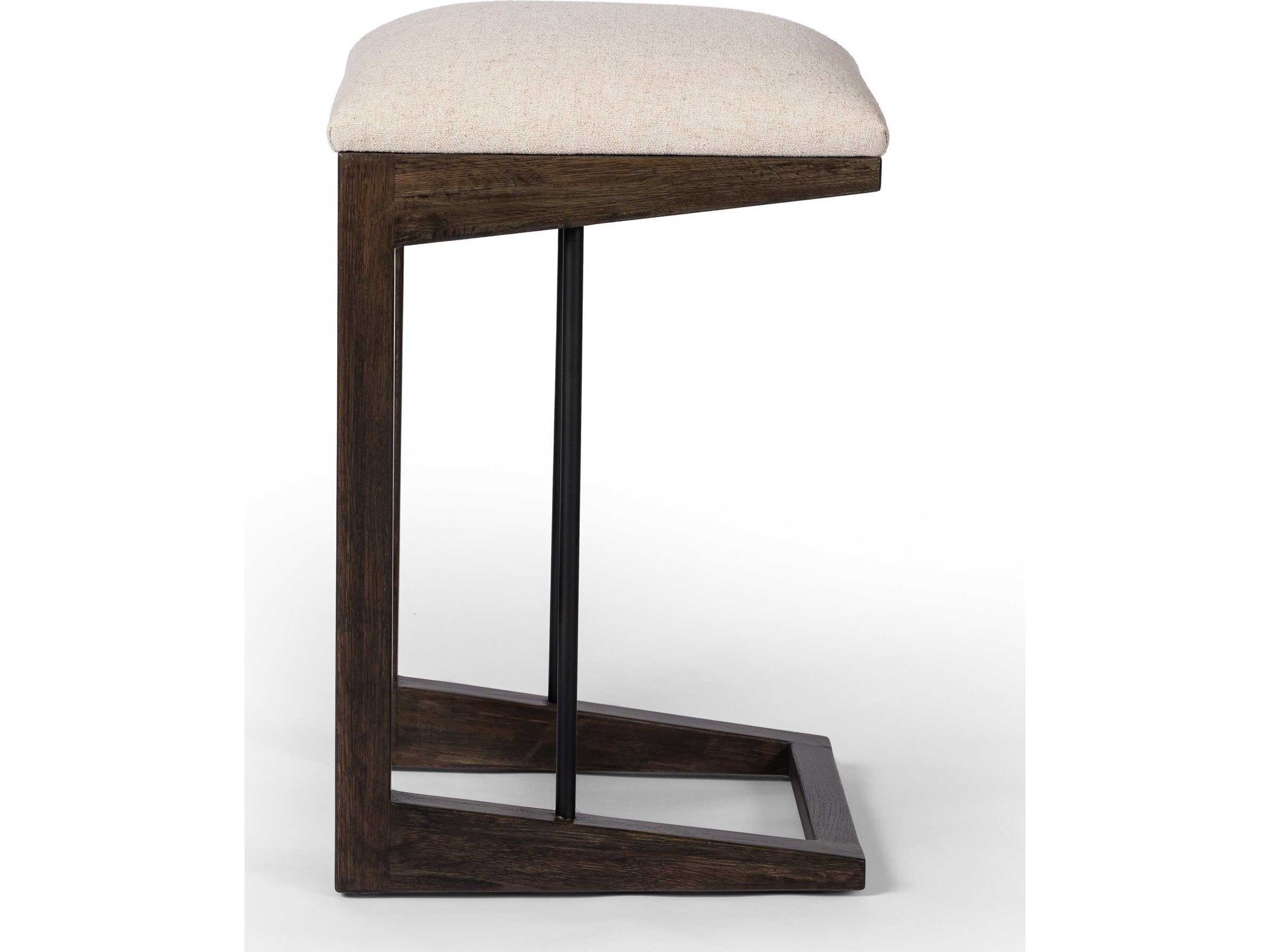 Four Hands Westgate Upholstered Oak Wood Counter Stool